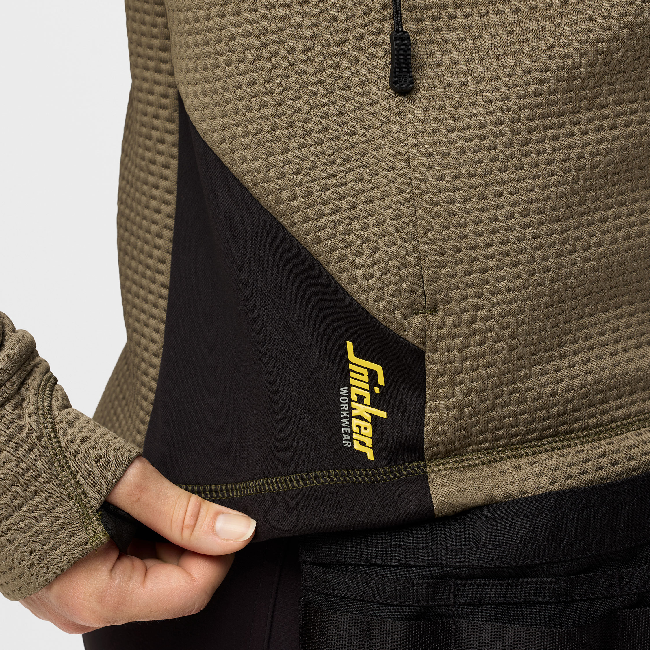 Snickers FlexiWork women's cardigan 8407, Khaki Green/Black, large image number 8