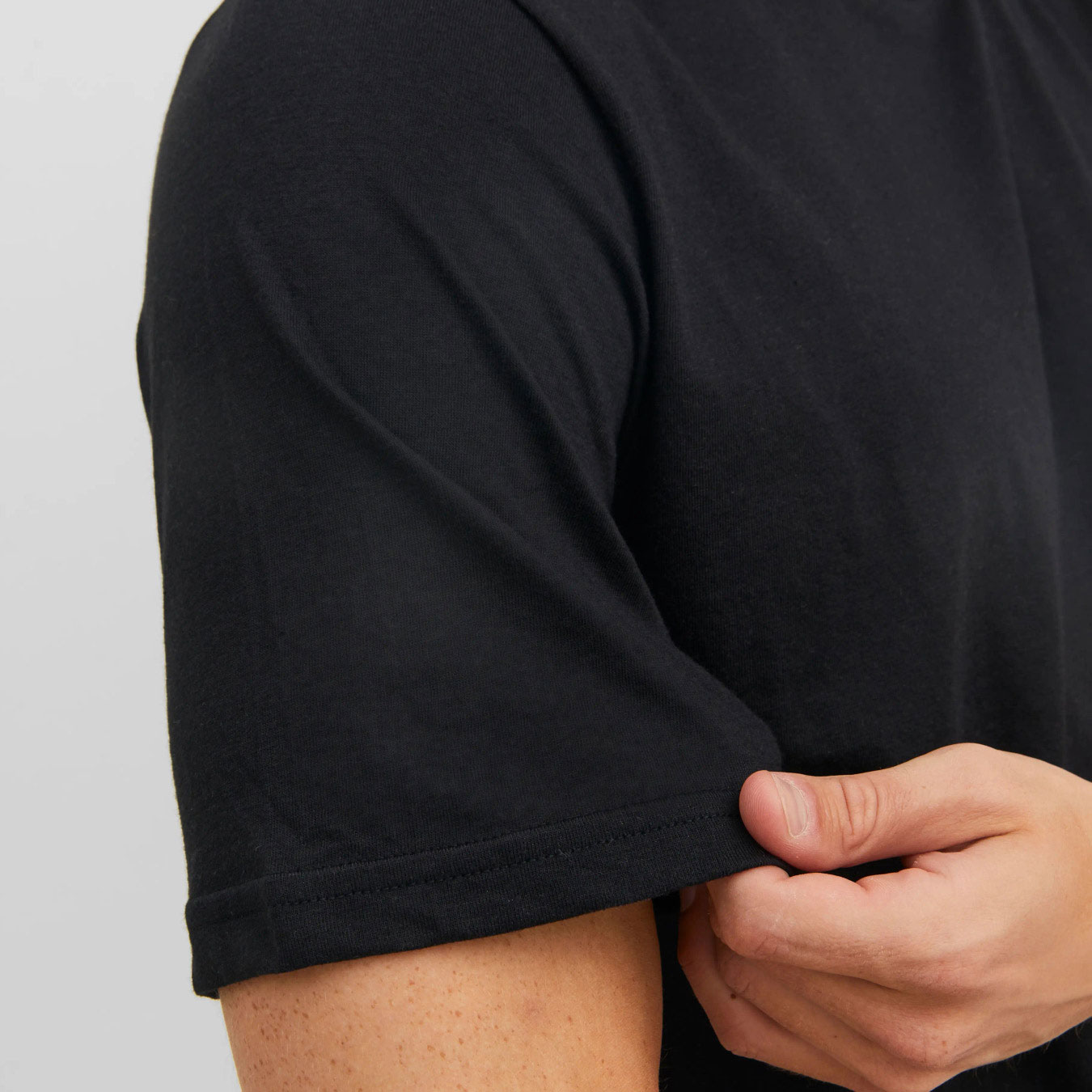 Jack & Jones JACUNDER 3-pack kort&auml;rmad undertr&ouml;ja, Black, large image number 3