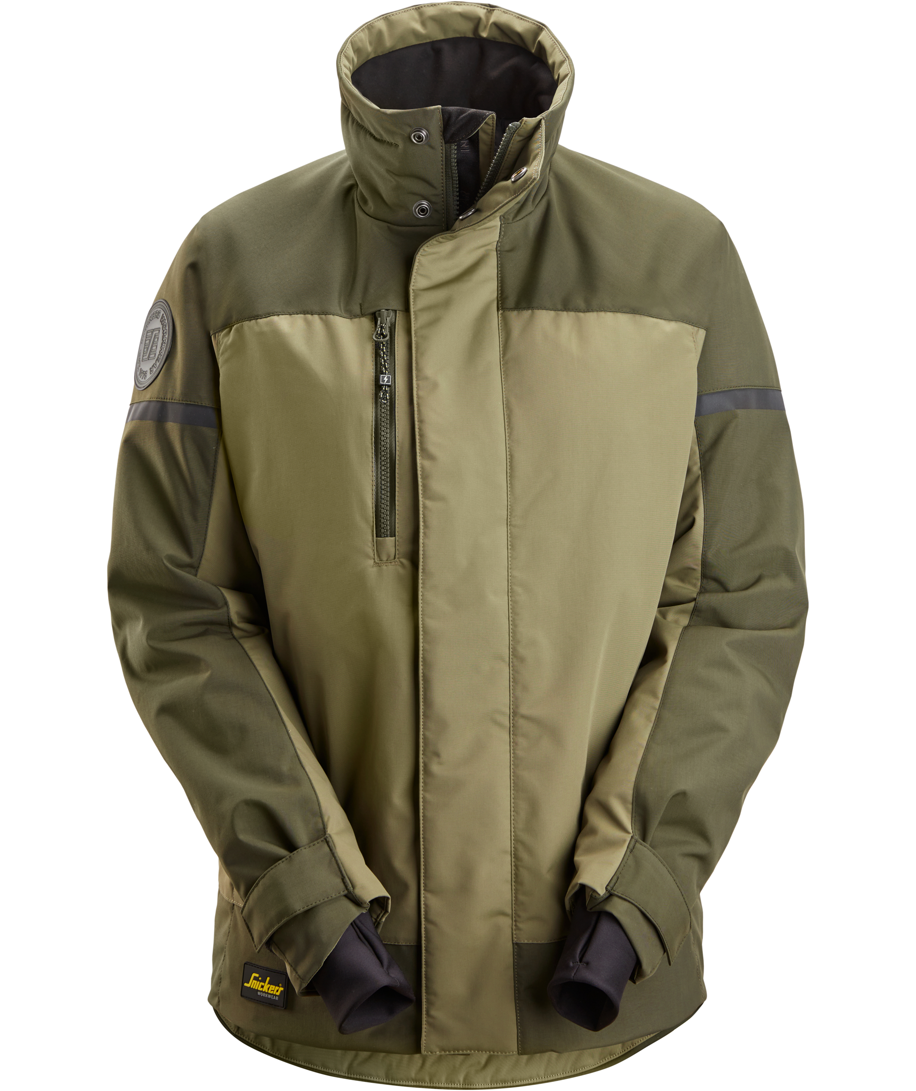 Snickers AllroundWork women's winter jacket 1117, Khaki Green/Dark Khaki Green