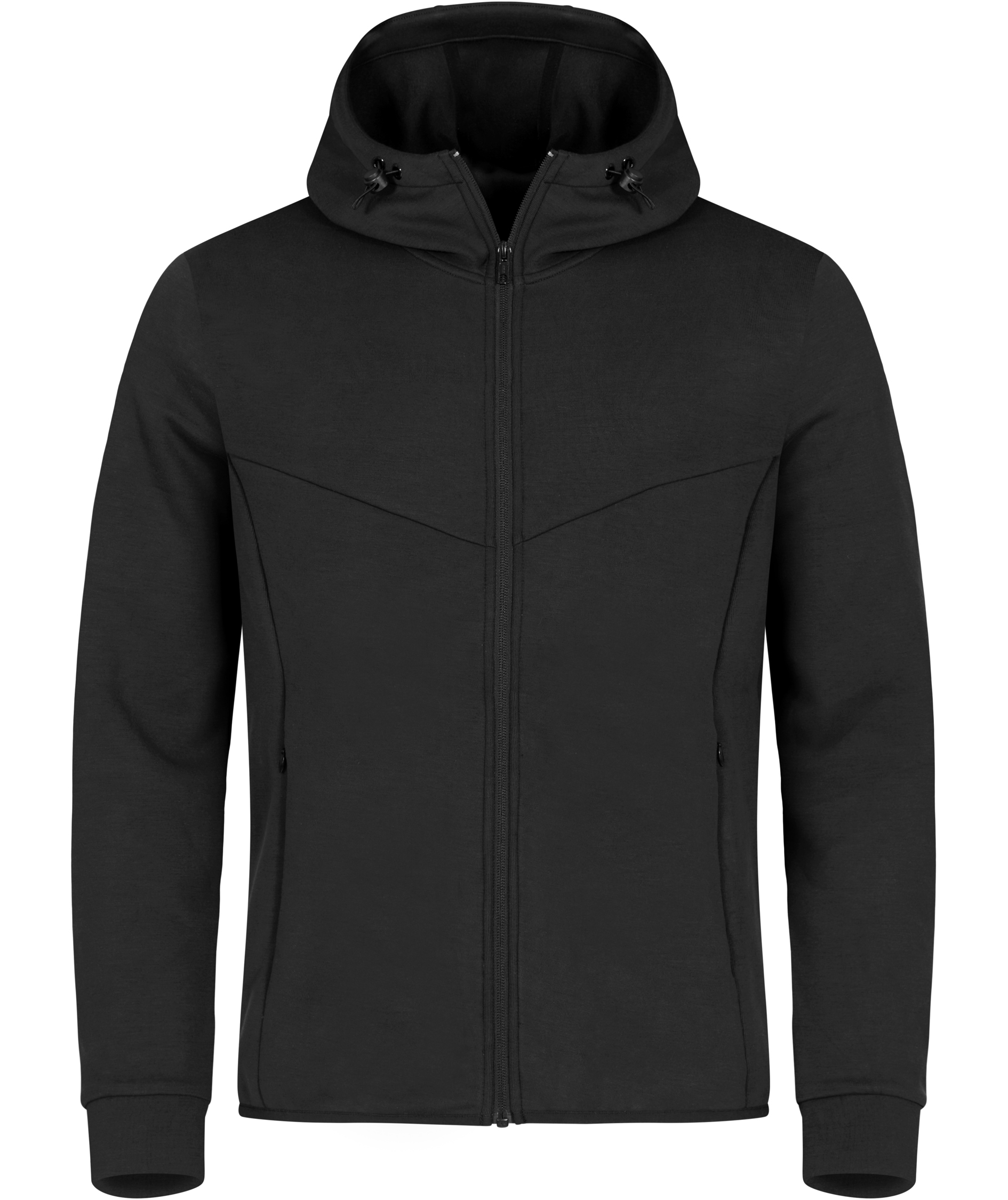 Clique Hayden Hoody Full Zip hoodie med blixtl&aring;s, Black
