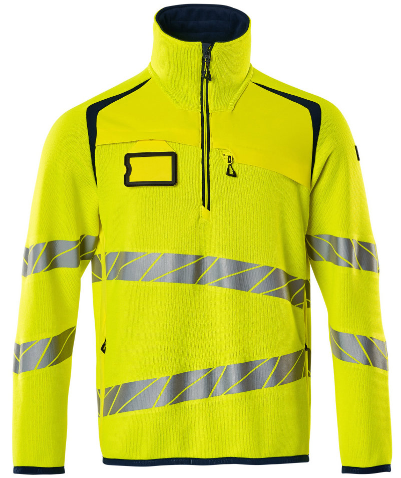 Mascot Accelerate Safe strikket genser, Hi-Vis Gul/M&oslash;rk Marine, Hi-Vis Gul/M&oslash;rk Marine, swatch