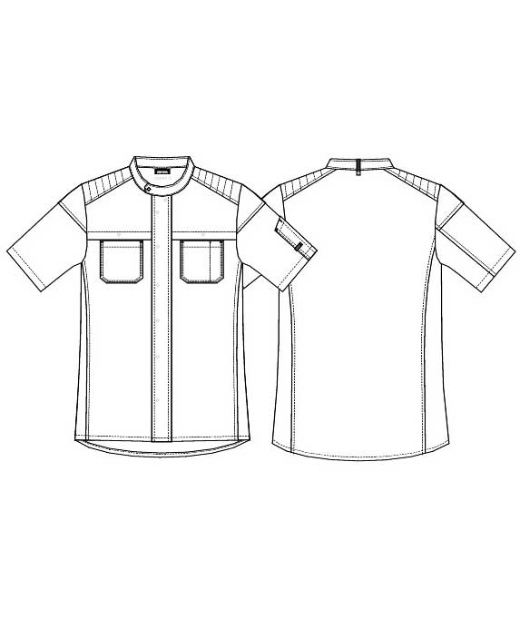 Kentaur Biker short-sleeved chefs-/server jacket, Ocean Blue, large image number 2