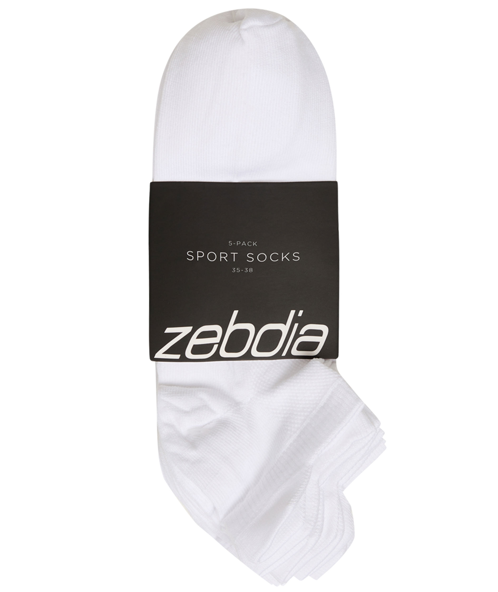 Zebdia 5er-pack Damen Laufsocken, Wei&szlig;, large image number 2