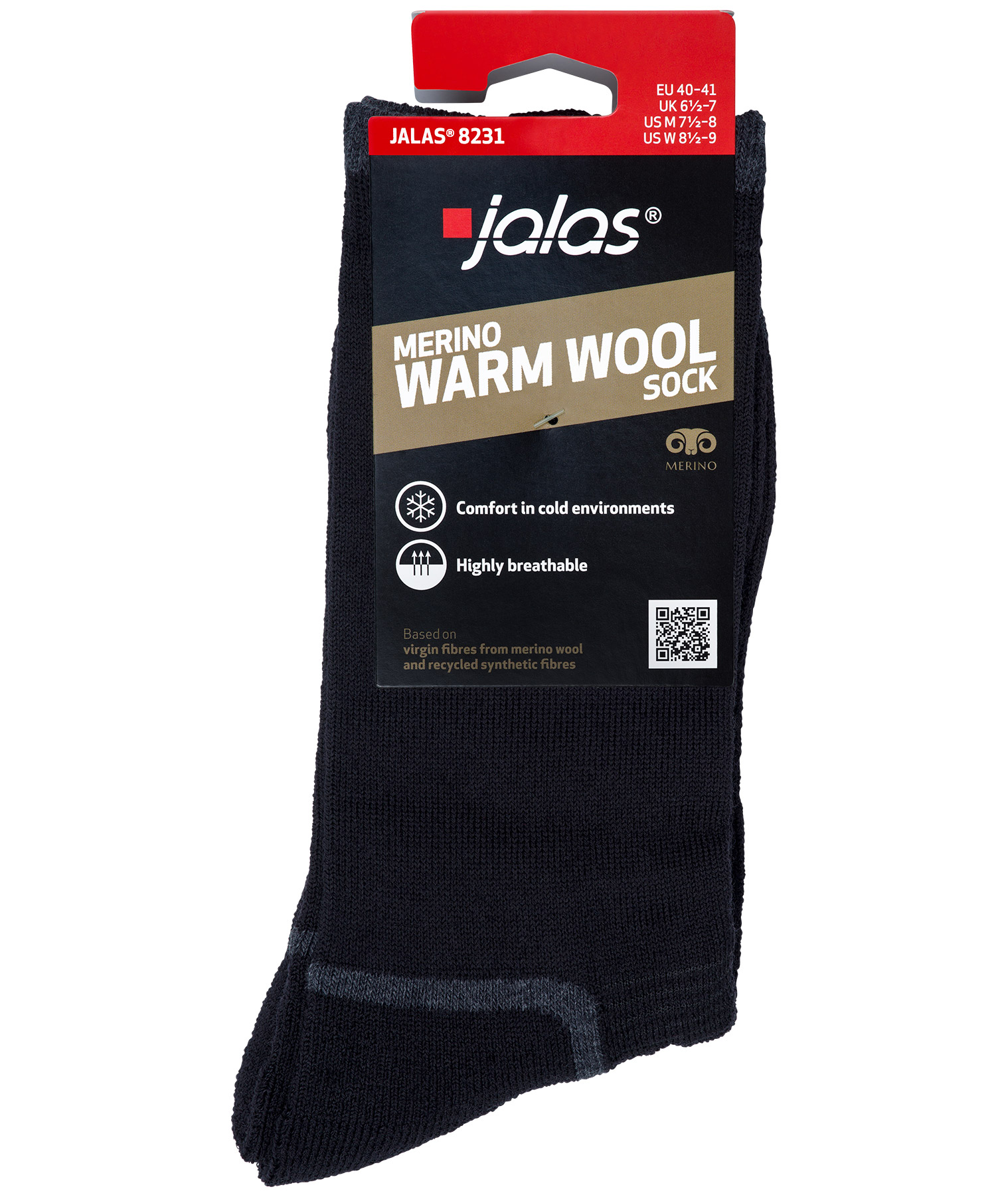 Jalas lightweight socks, Black, large image number 3