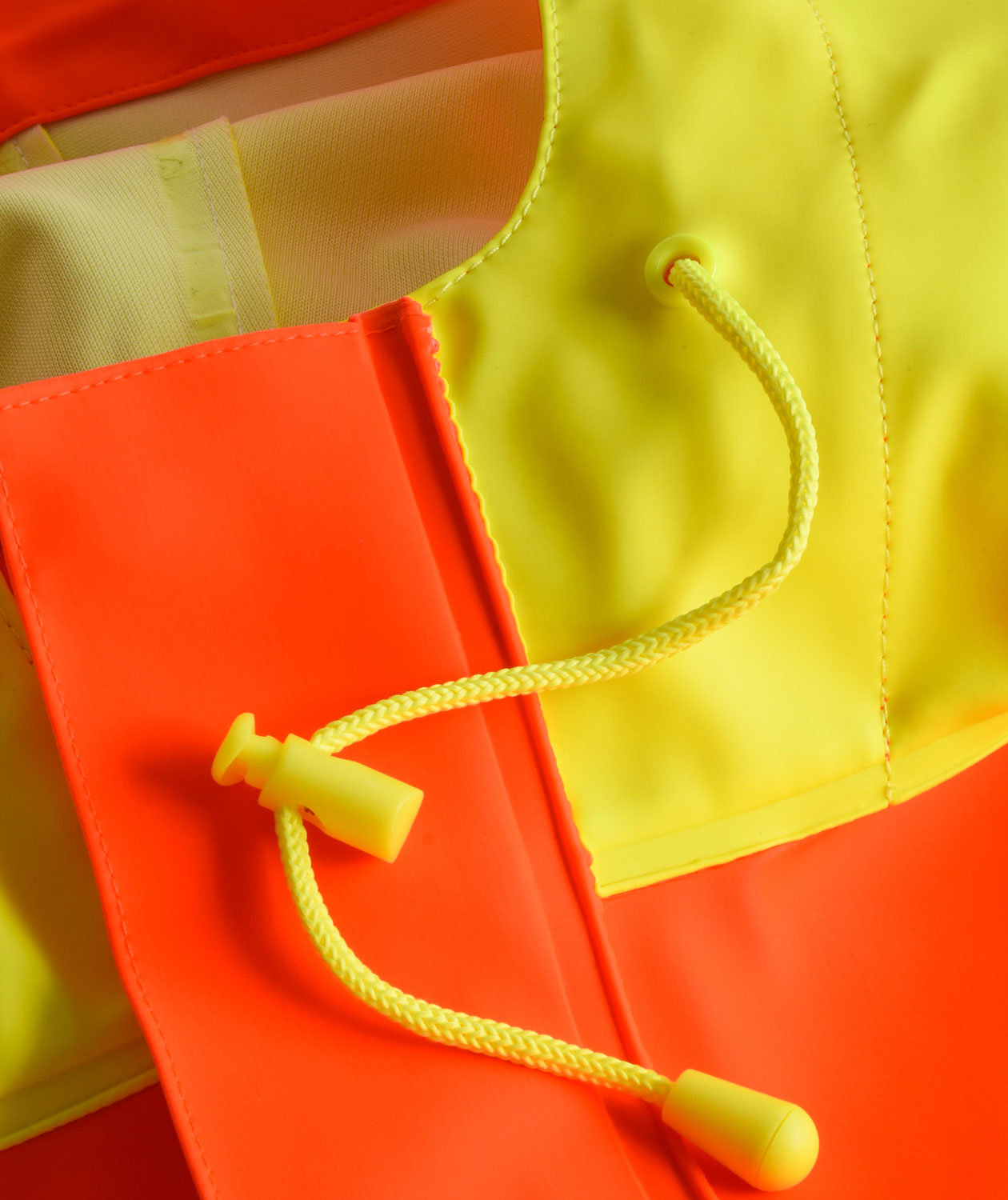 Lyngs&oslash;e PVC rain jacket, Hi-vis Orange/Marine, large image number 3