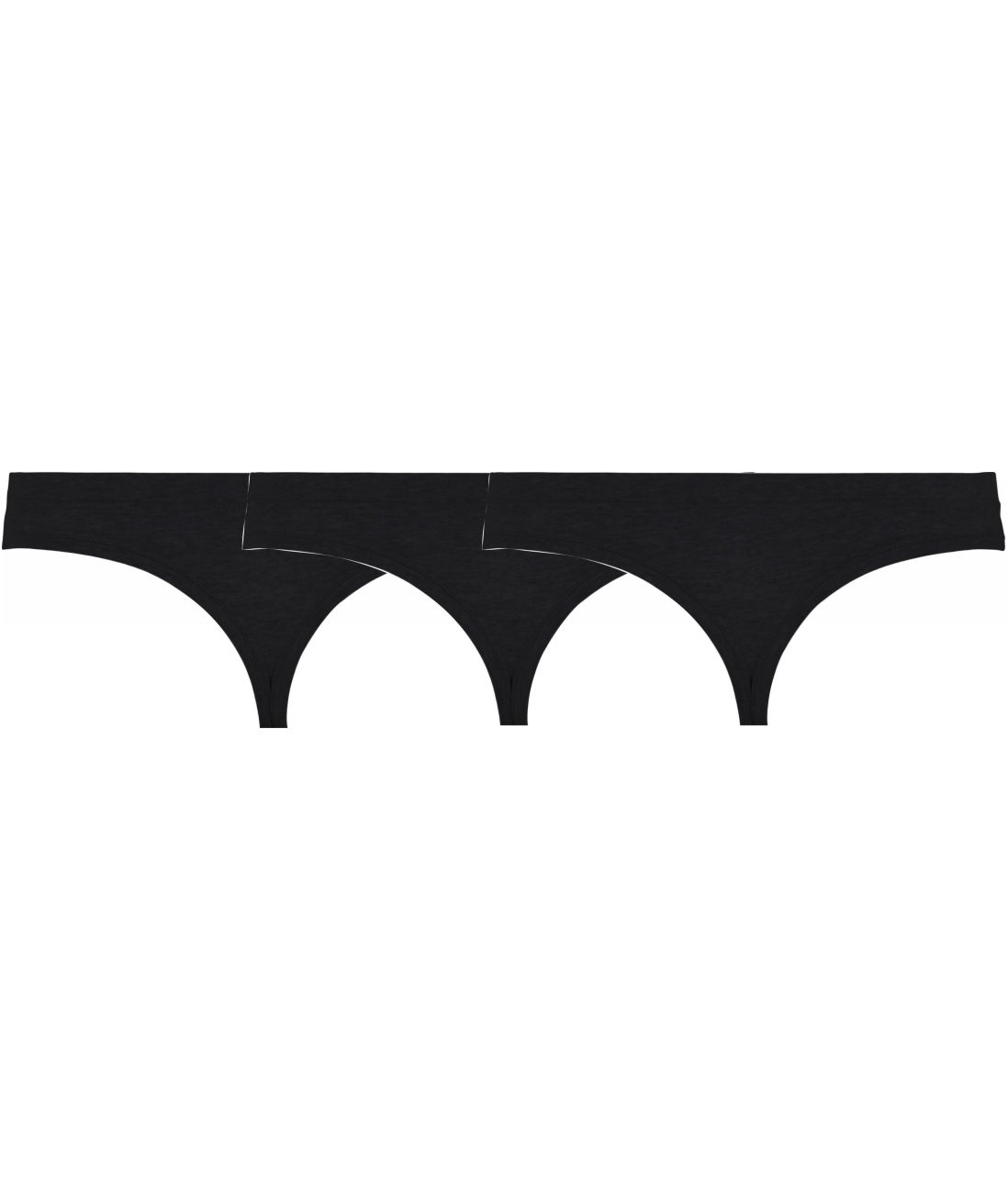 JBS of Denmark 3-pack women's thong, Black, Black, swatch