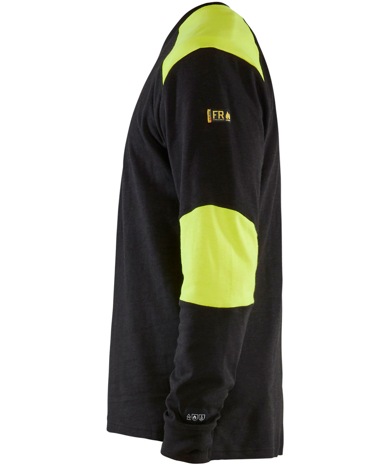 Bl&aring;kl&auml;der Anti-Flame long-sleeved T-shirt, Marine/Hi-Vis yellow, large image number 2