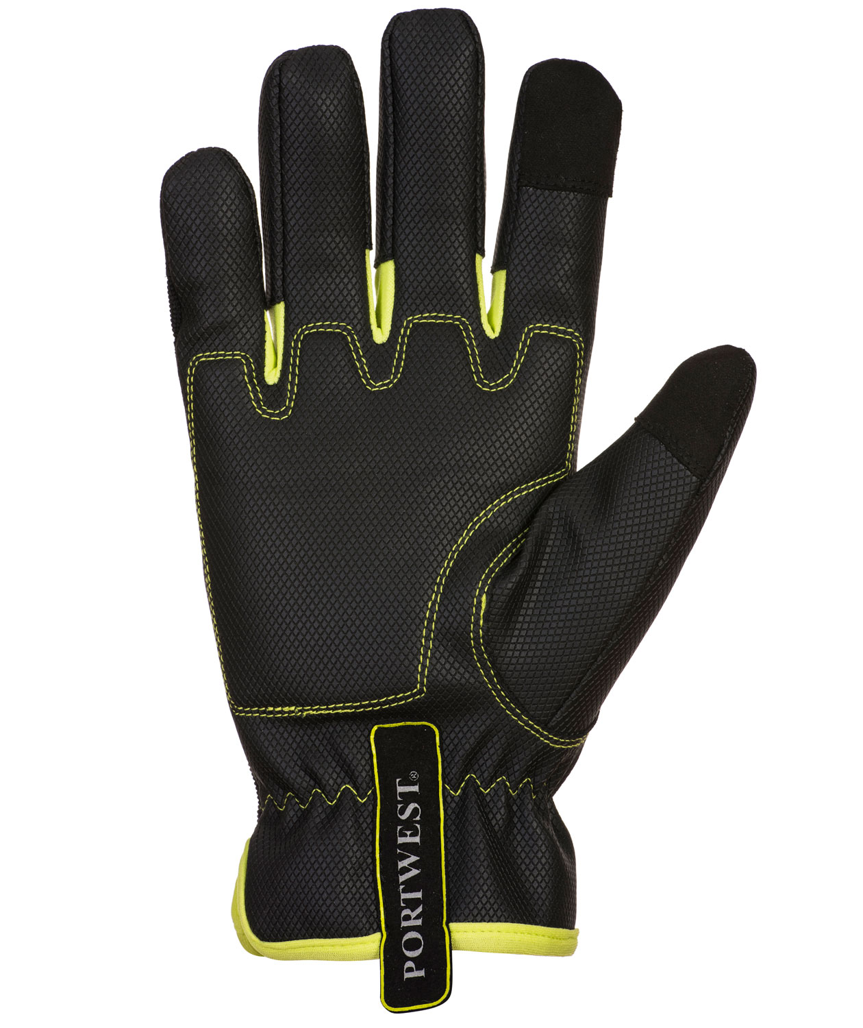 Portwest A771 cut protection gloves Cut B, Black/Yellow, large image number 2