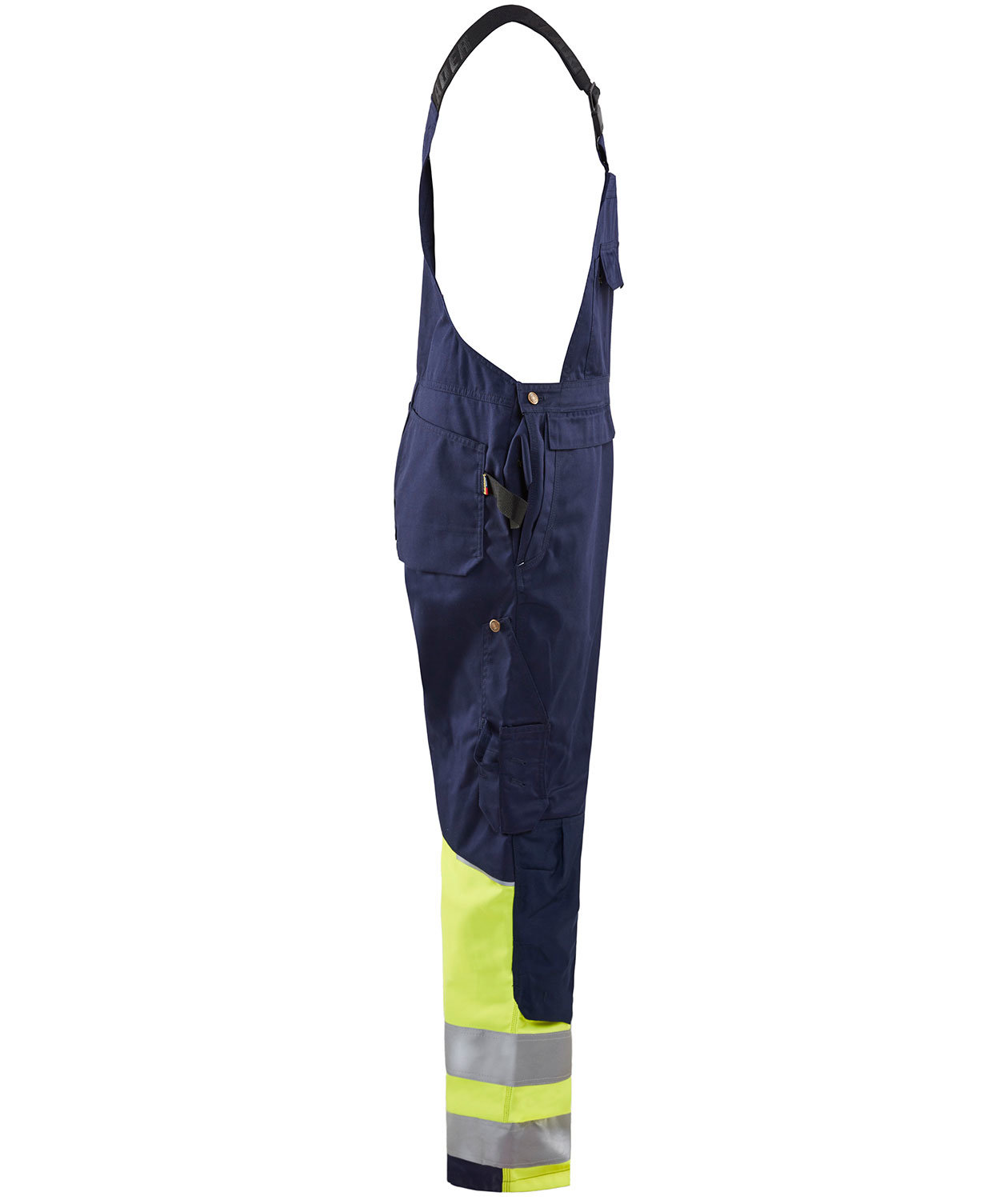 Bl&aring;kl&auml;der work bib and brace, Marine/Hi-Vis yellow, large image number 2