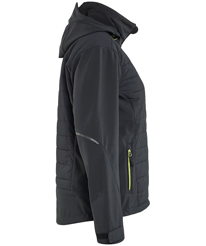 Bl&aring;kl&auml;der women's hybrid jacket, Black/Hi-Vis Yellow, large image number 2