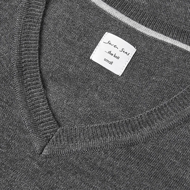 Seven Seas women's knitted pullover with wool, Dark Grey Melange, large image number 3