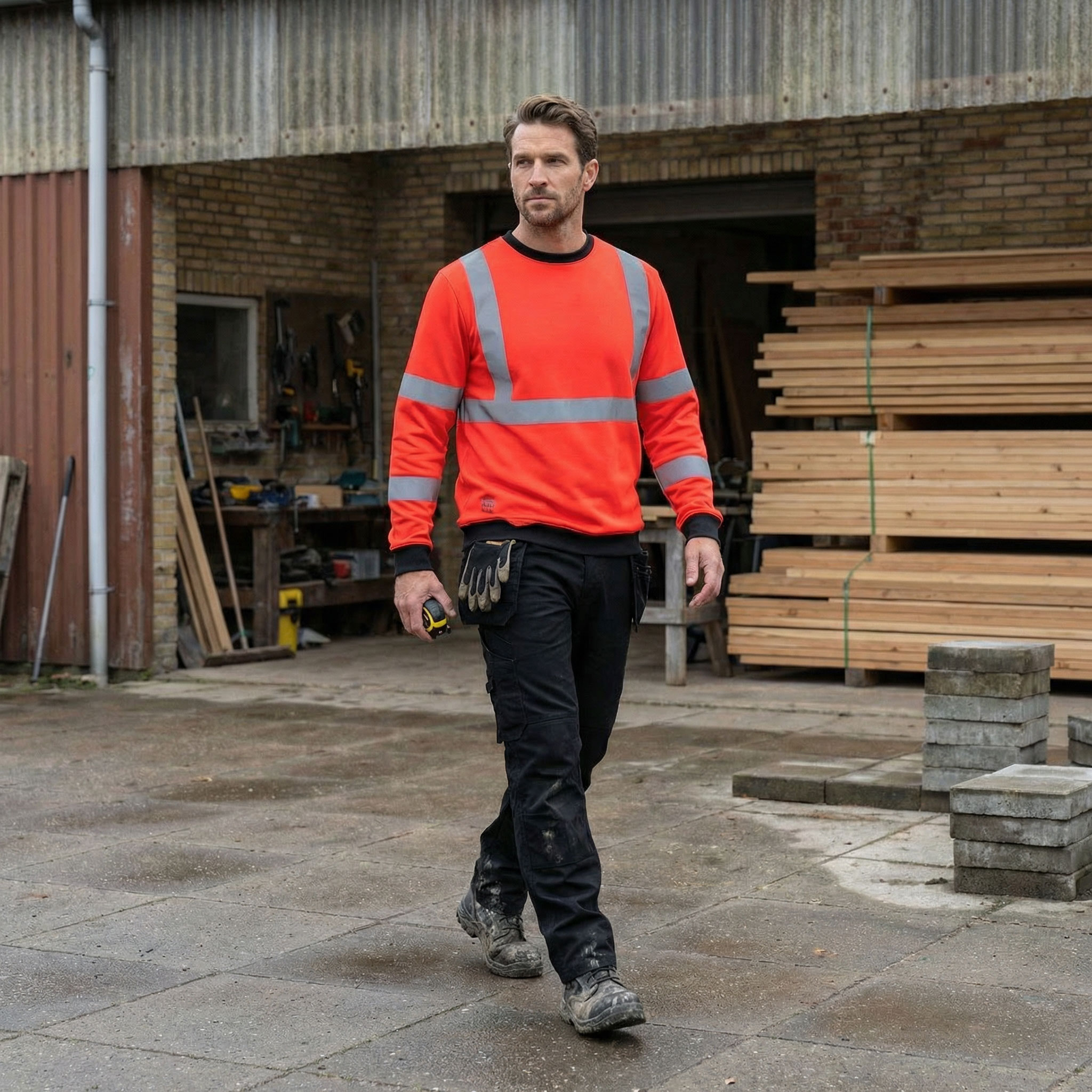 Helly Hansen Addvis sweatshirt, Hi-Vis R&oslash;d