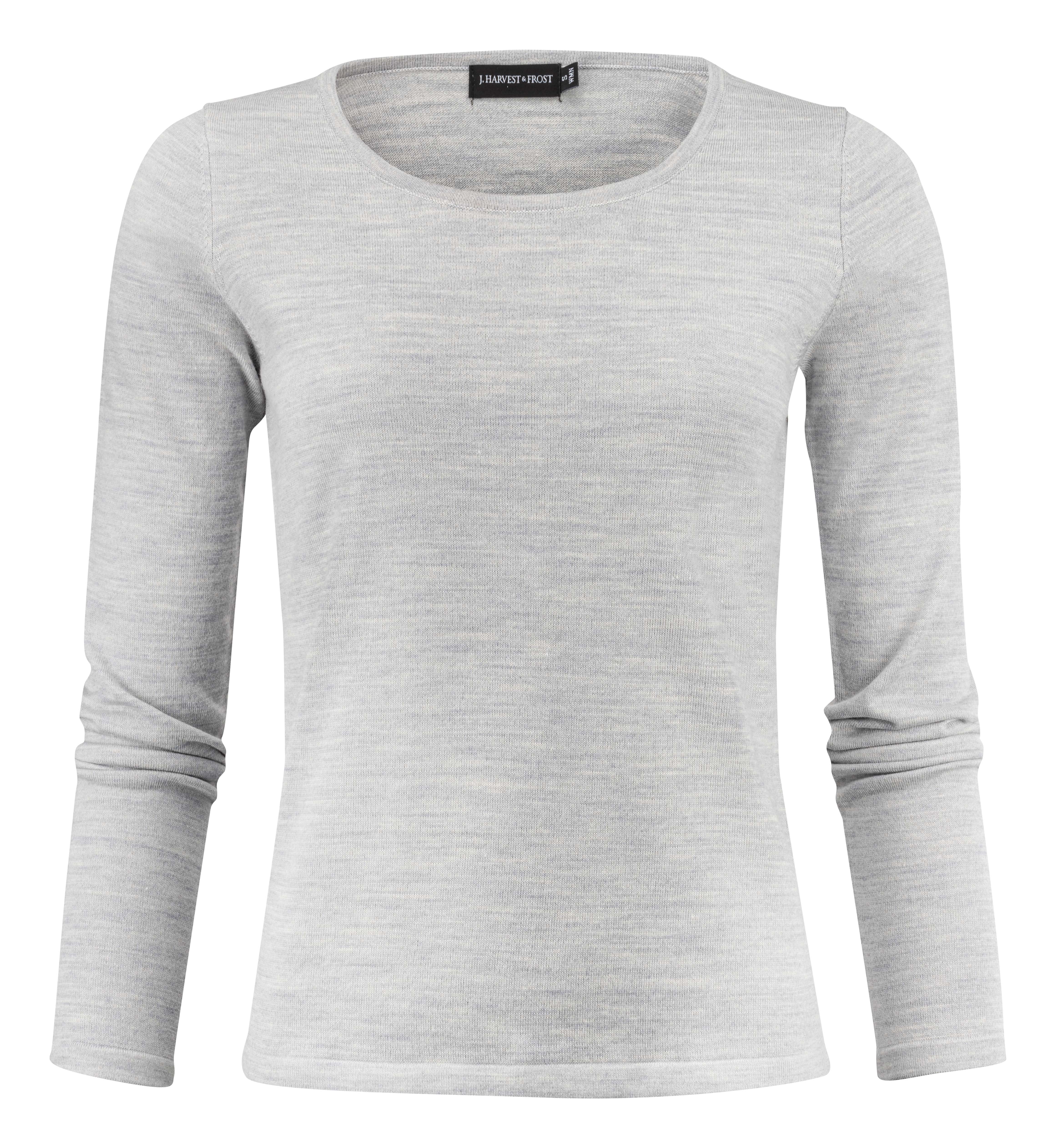 J. Harvest & Frost Damen Strickpullover mit Merinowolle, Light Grey Melange, Light Grey Melange, swatch