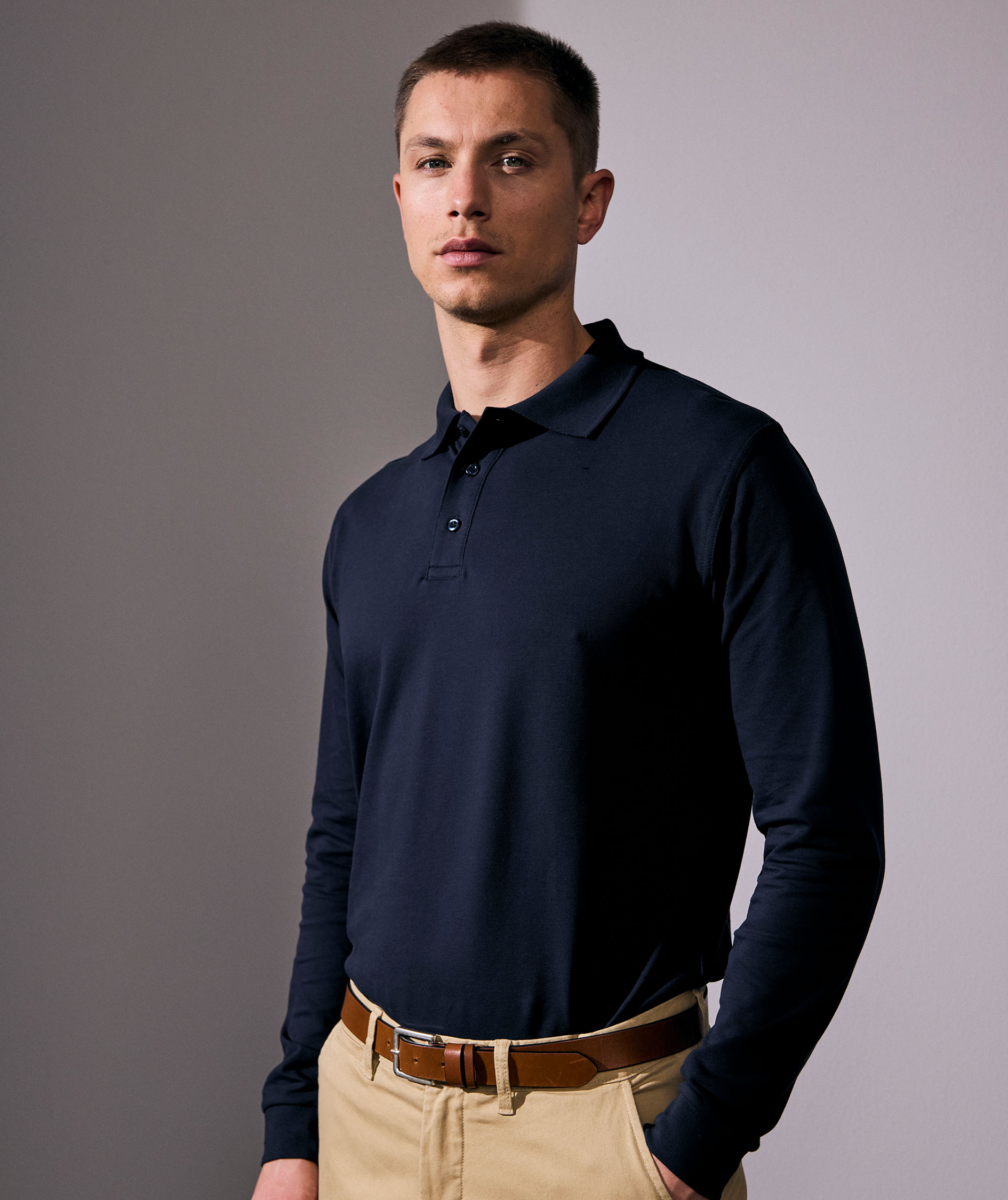 ID Lang&auml;rmliges Poloshirt mit Stretch