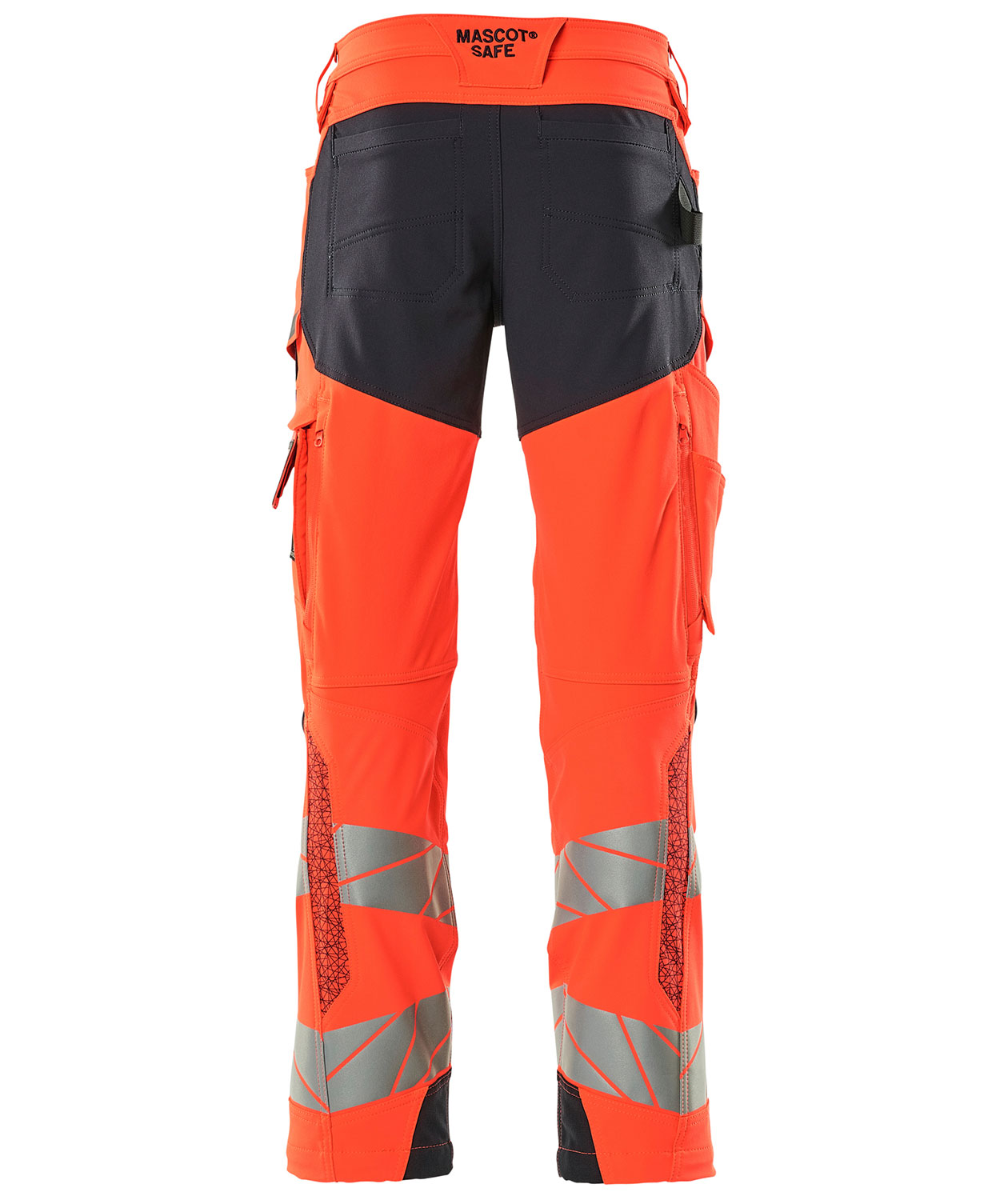 Mascot Accelerate Safe arbetsbyxa full stretch, Varsel R&ouml;d/M&ouml;rk Marin, large image number 1