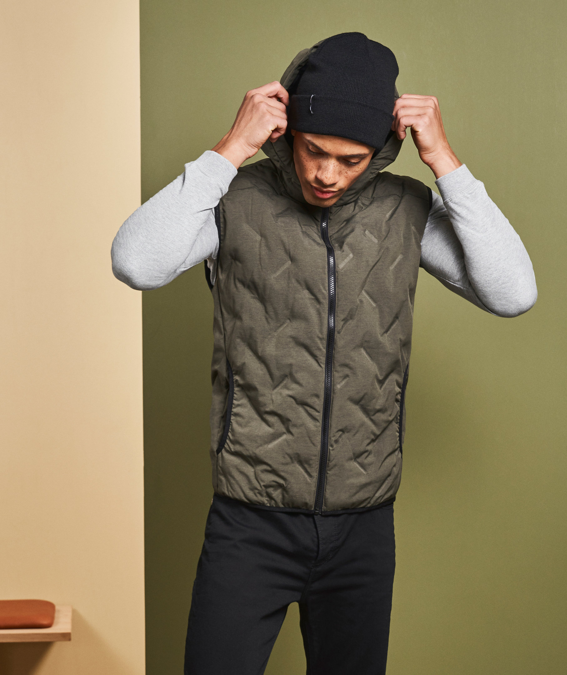 GEYSER quilted vest, Olive melane, large image number 4