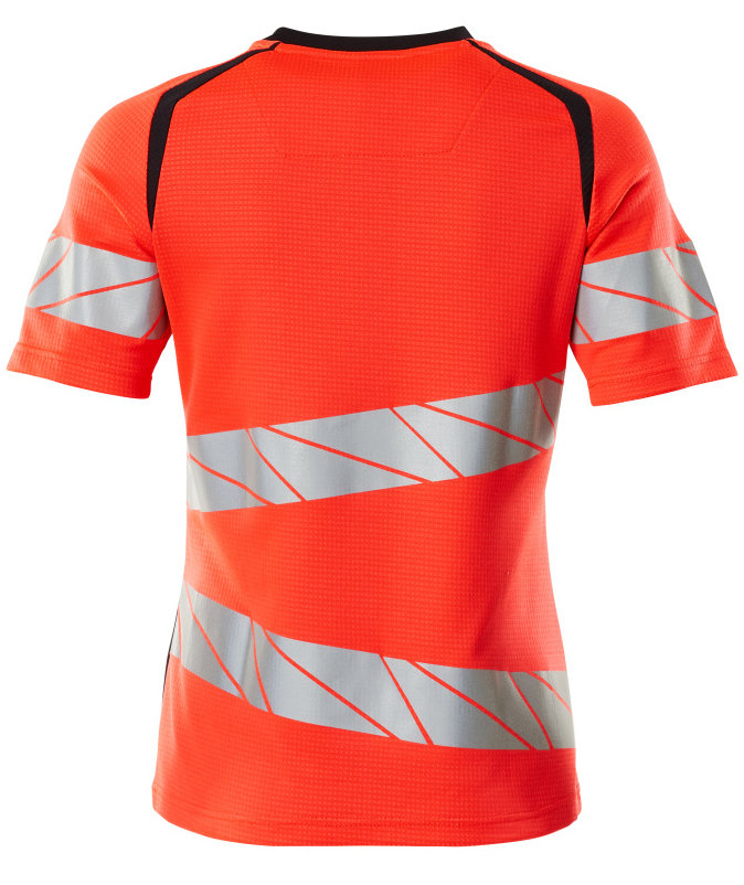 Mascot Accelerate Safe dame T-skjorte, Hi-Vis R&oslash;d/M&oslash;rk Marine, large image number 1