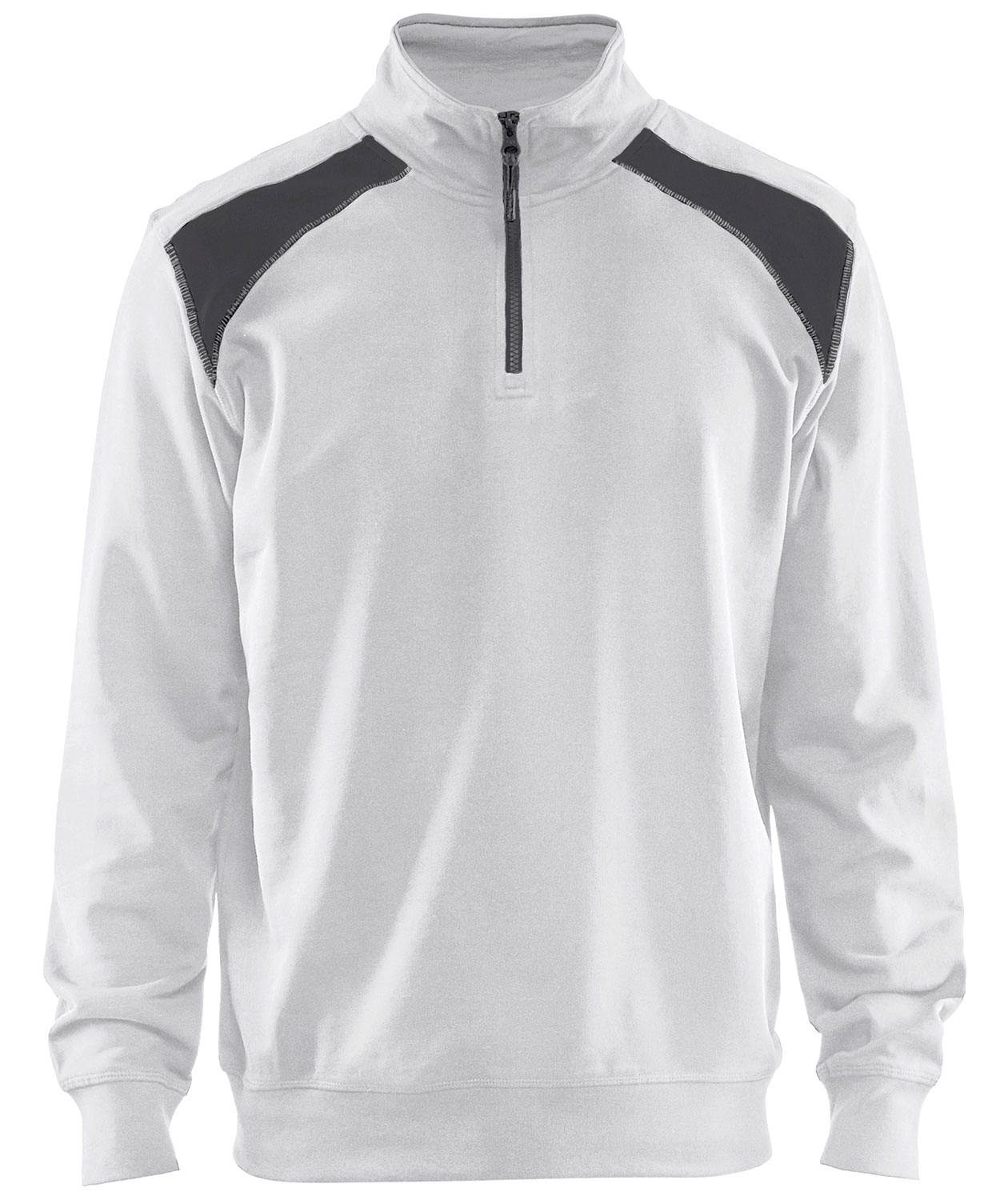 Bl&aring;kl&auml;der Unite Half-Zip sweatshirt, White/dark grey, White/dark grey, swatch