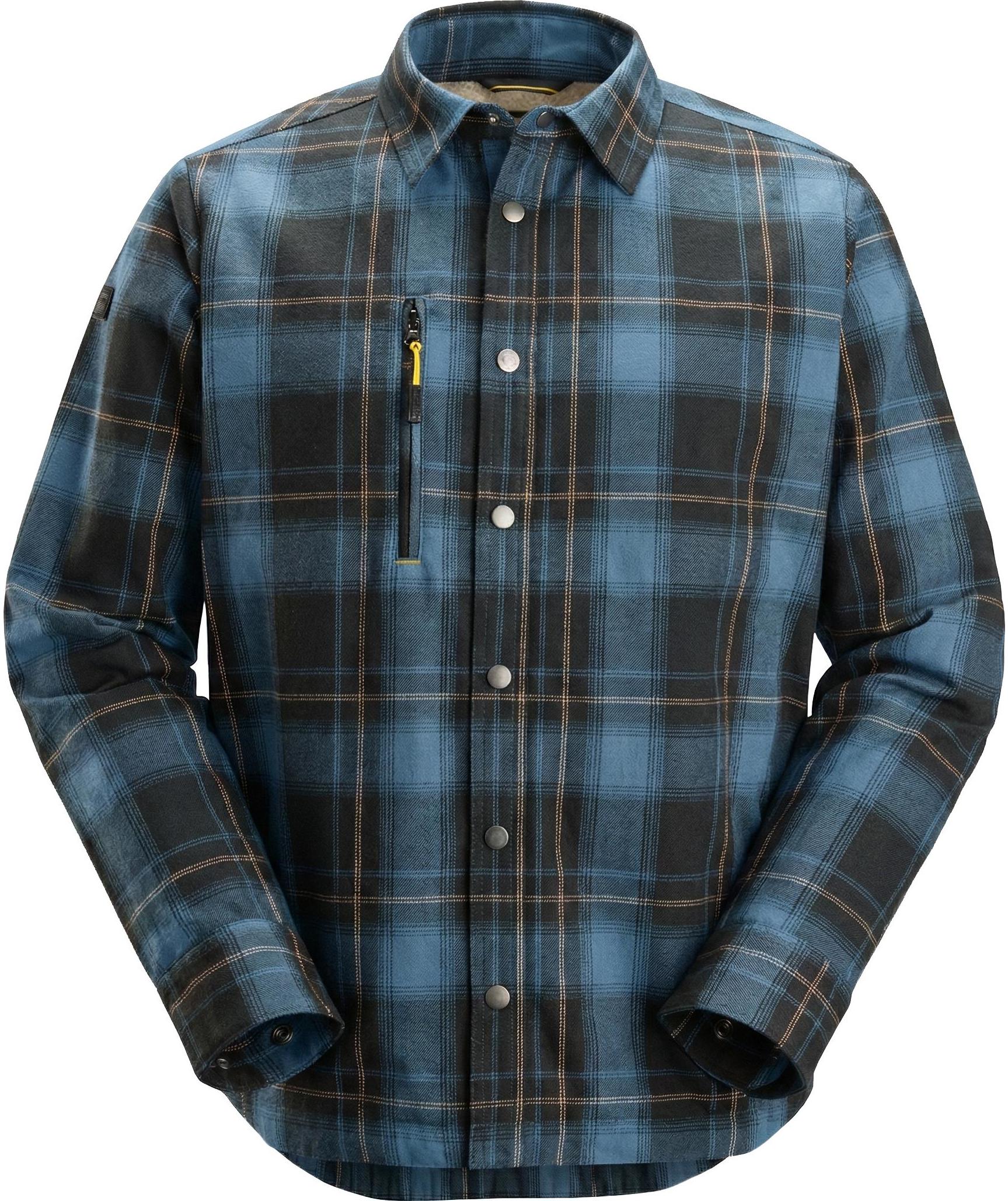 Snickers AllroundWork flanellskjorta jacka 8522, Stone Blue/Black, Stone Blue/Black, swatch