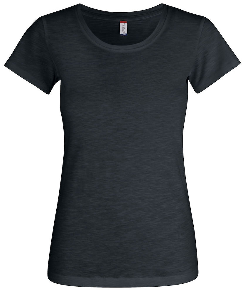 Clique Slub dame T-shirt, Sort, large image number 0