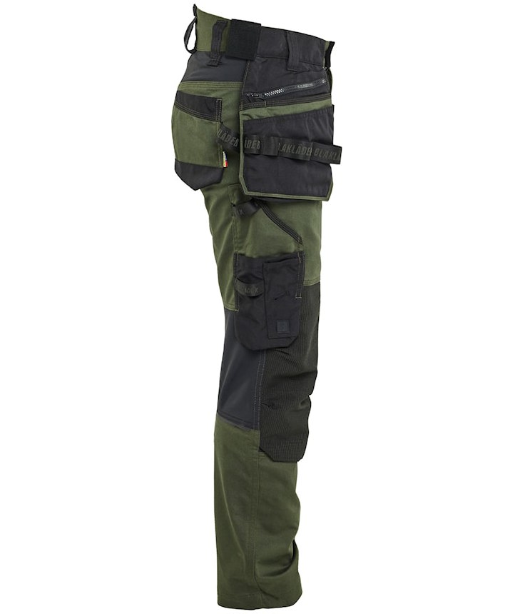 Bl&aring;kl&auml;der Striker dame h&aring;ndv&aelig;rkerbukser, Skovgr&oslash;n/sort, large image number 2