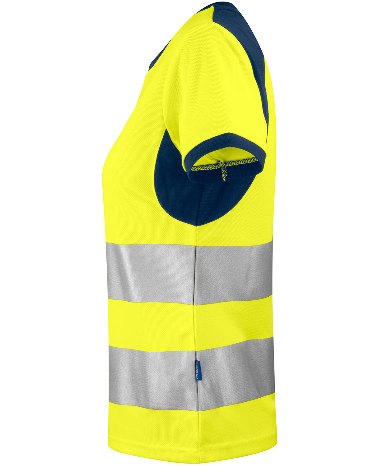 ProJob T-shirt dam 6012, Varsel gul/marinbl&aring;, large image number 2