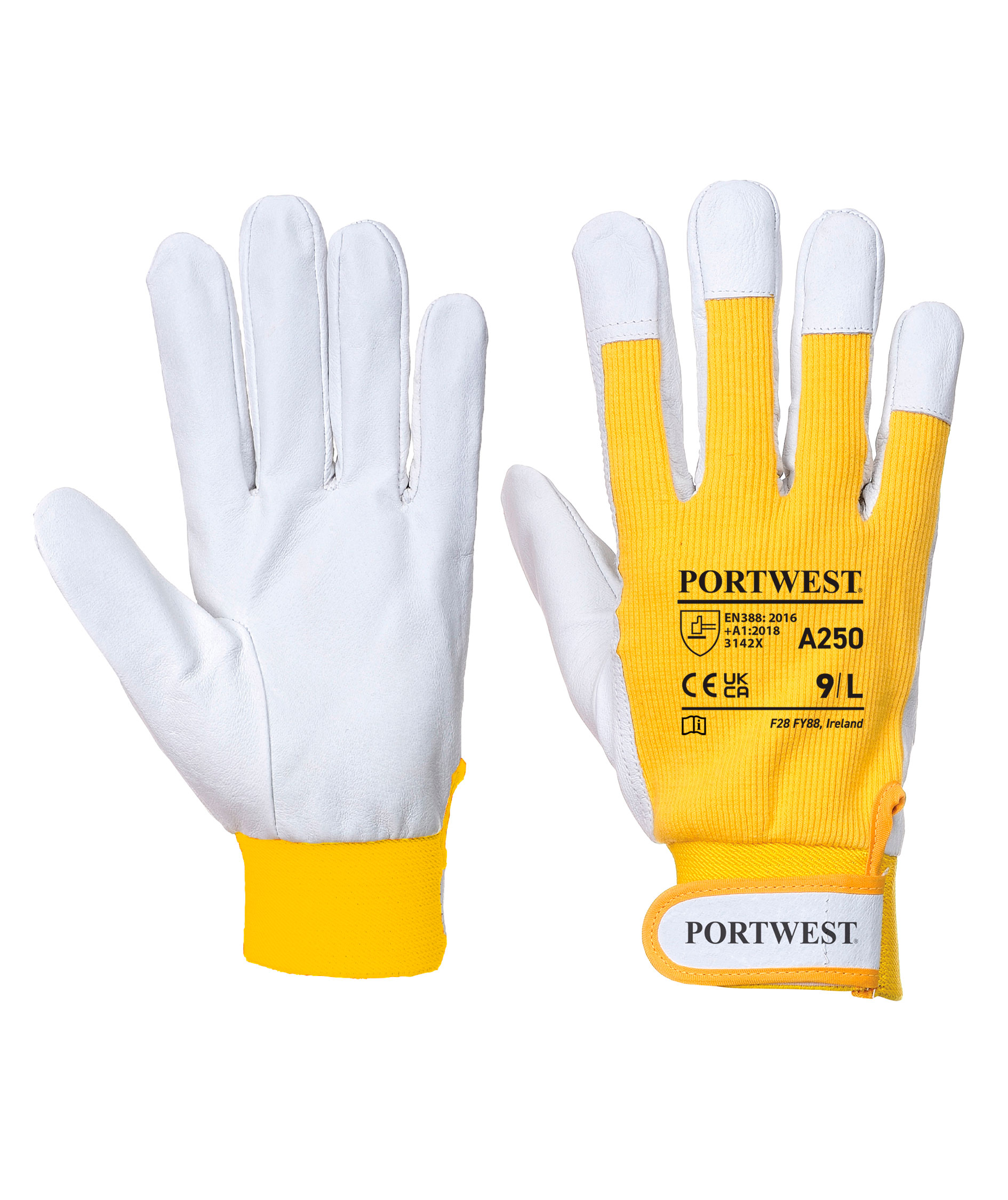 Portwest A250 Tergsus arbetshandskar, Gul