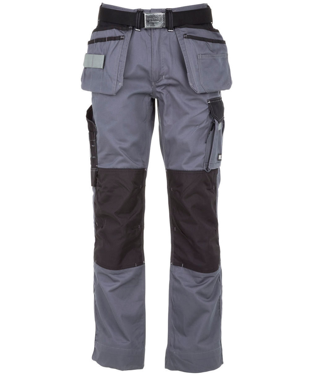 Kramp Original h&aring;ndverksbukse, Gr&aring;/Svart