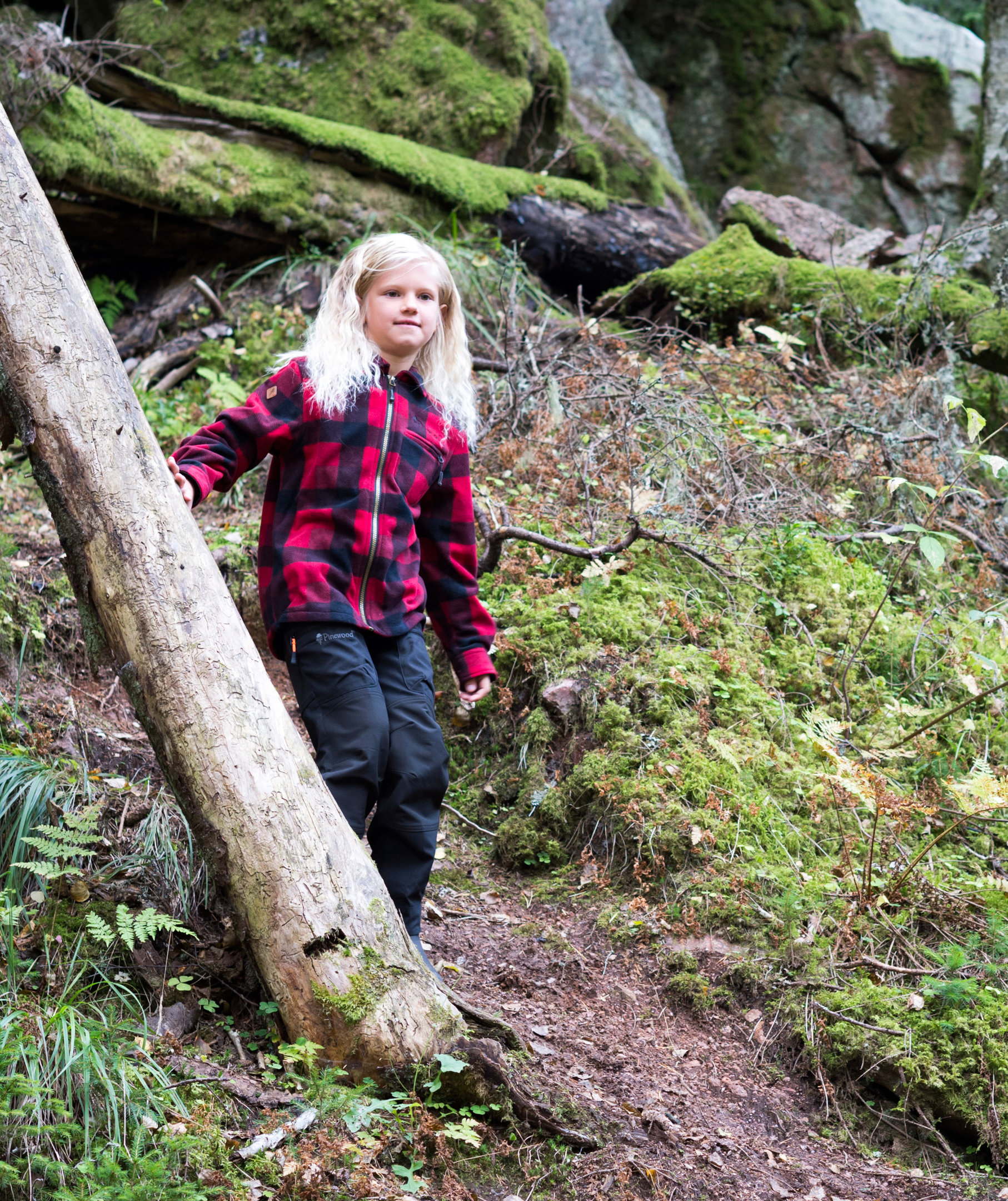 Pinewood Canada fleecejakke til b&oslash;rn, R&oslash;d/Sort, large image number 2