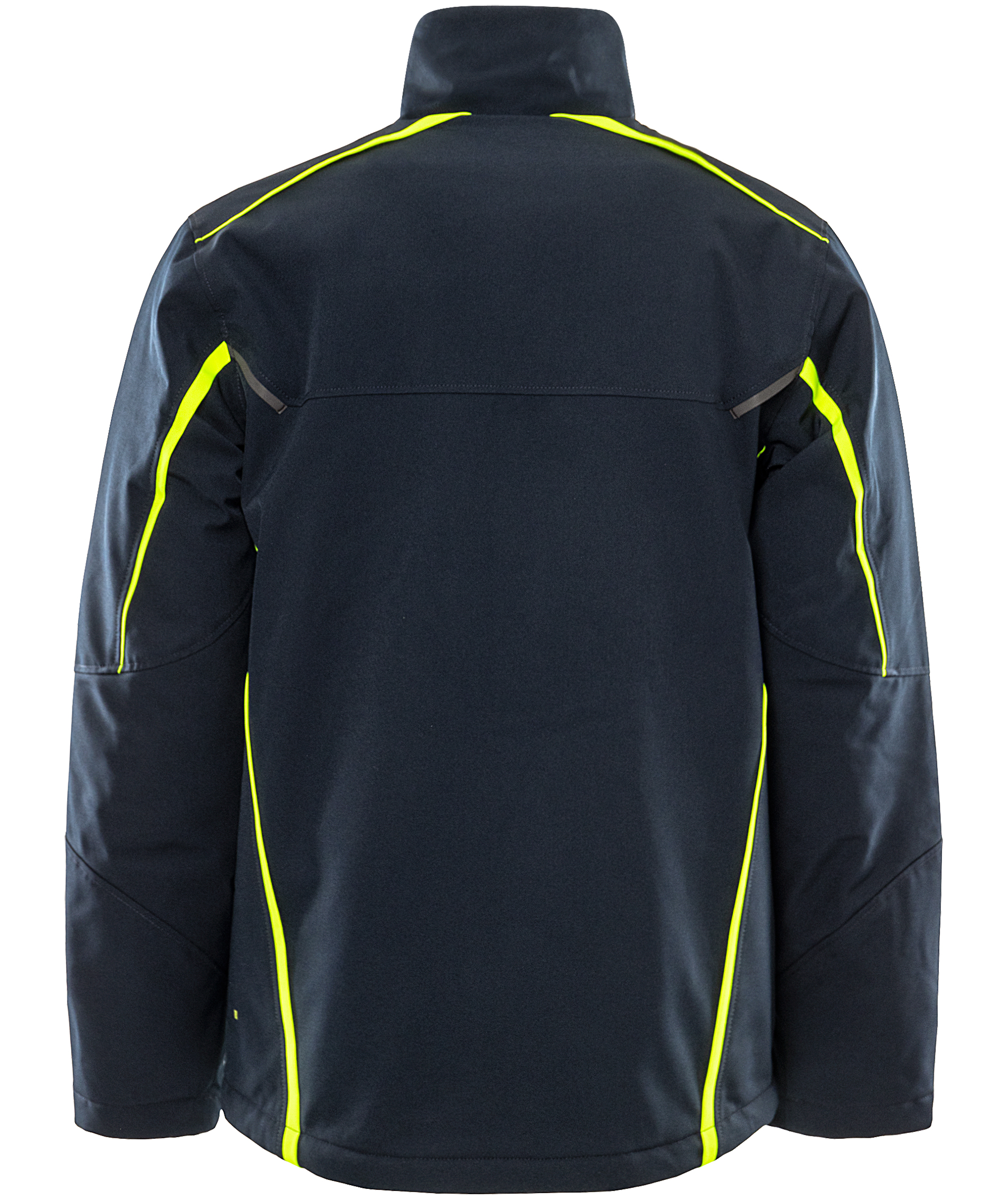 Fristads Softshell Winterjacke 4931 GSW full stretch, Dunkel Marine/Hi-Vis Gelb, large image number 2
