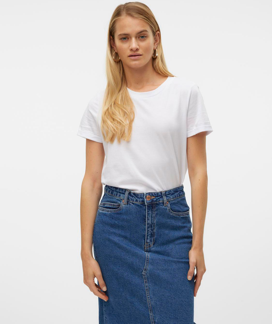 Vero Moda VMPAULA T-shirt, Bright White, large image number 2