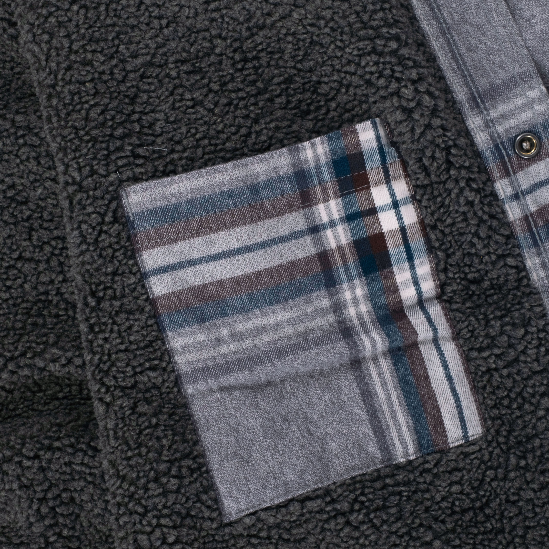 Carhartt sherpa foret skjortejakke, Asphalt, large image number 6