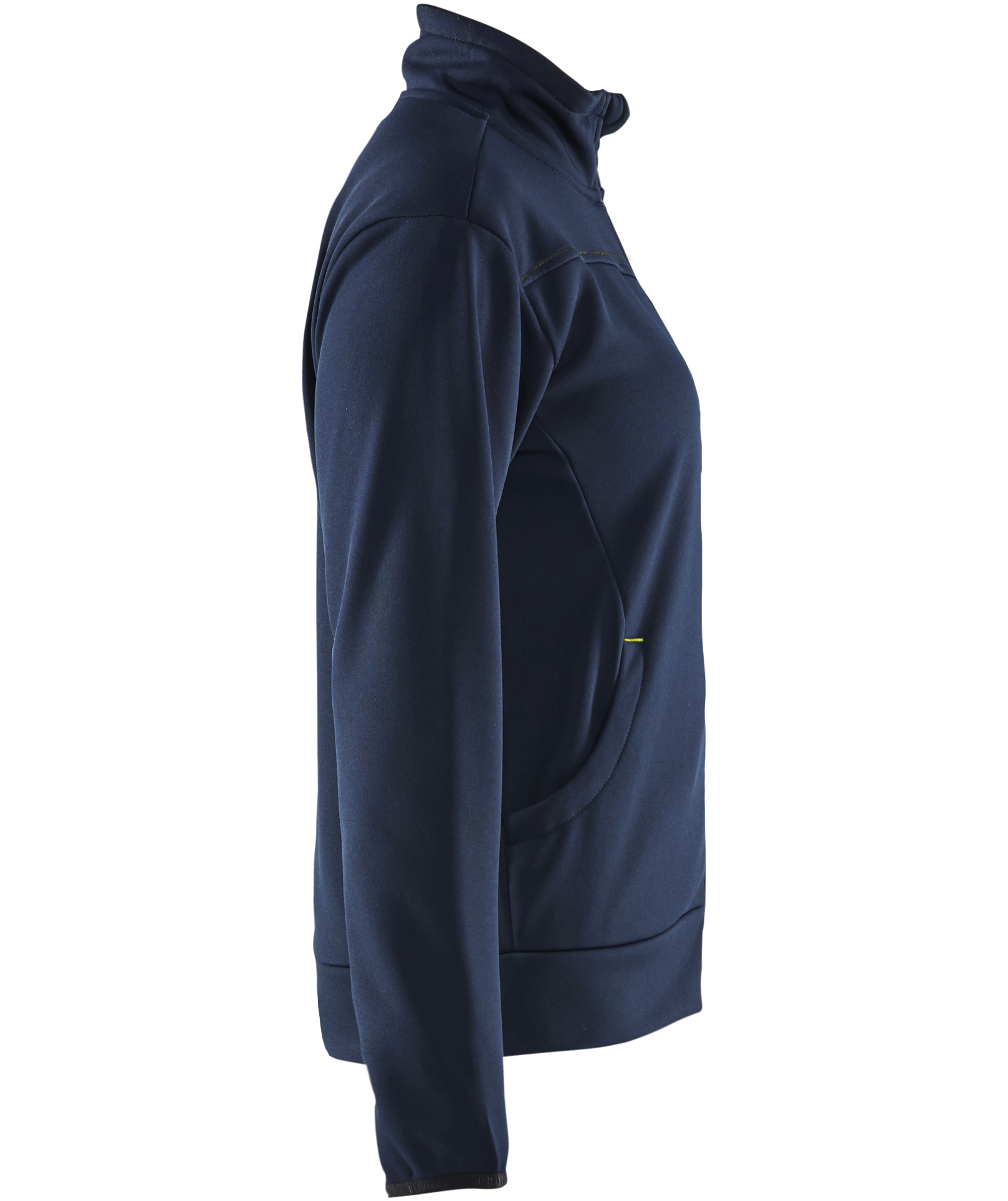 Bl&aring;kl&auml;der Unite women's cardigan, Dark Marine/Hi-Vis Yellow, large image number 3