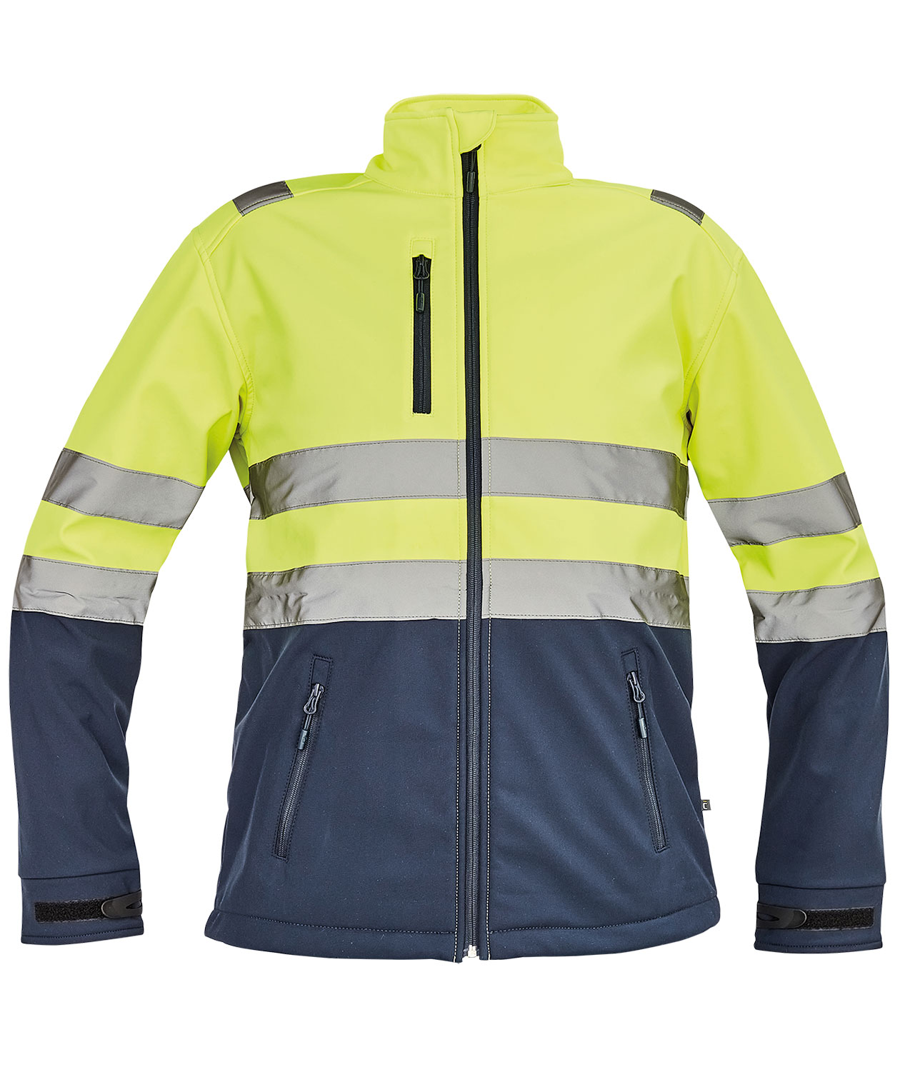 Cerva Granada softshelljacka, Varsel gul/marinbl&aring;