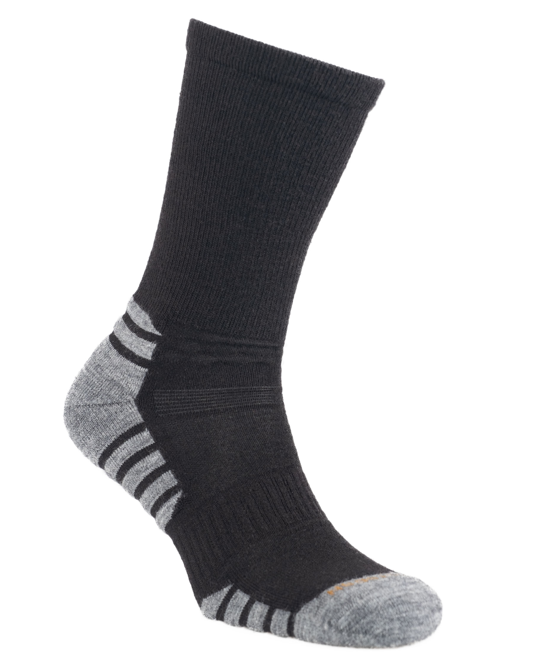 Westborn 2-pack work socks with wool, Black/Grey, large image number 2