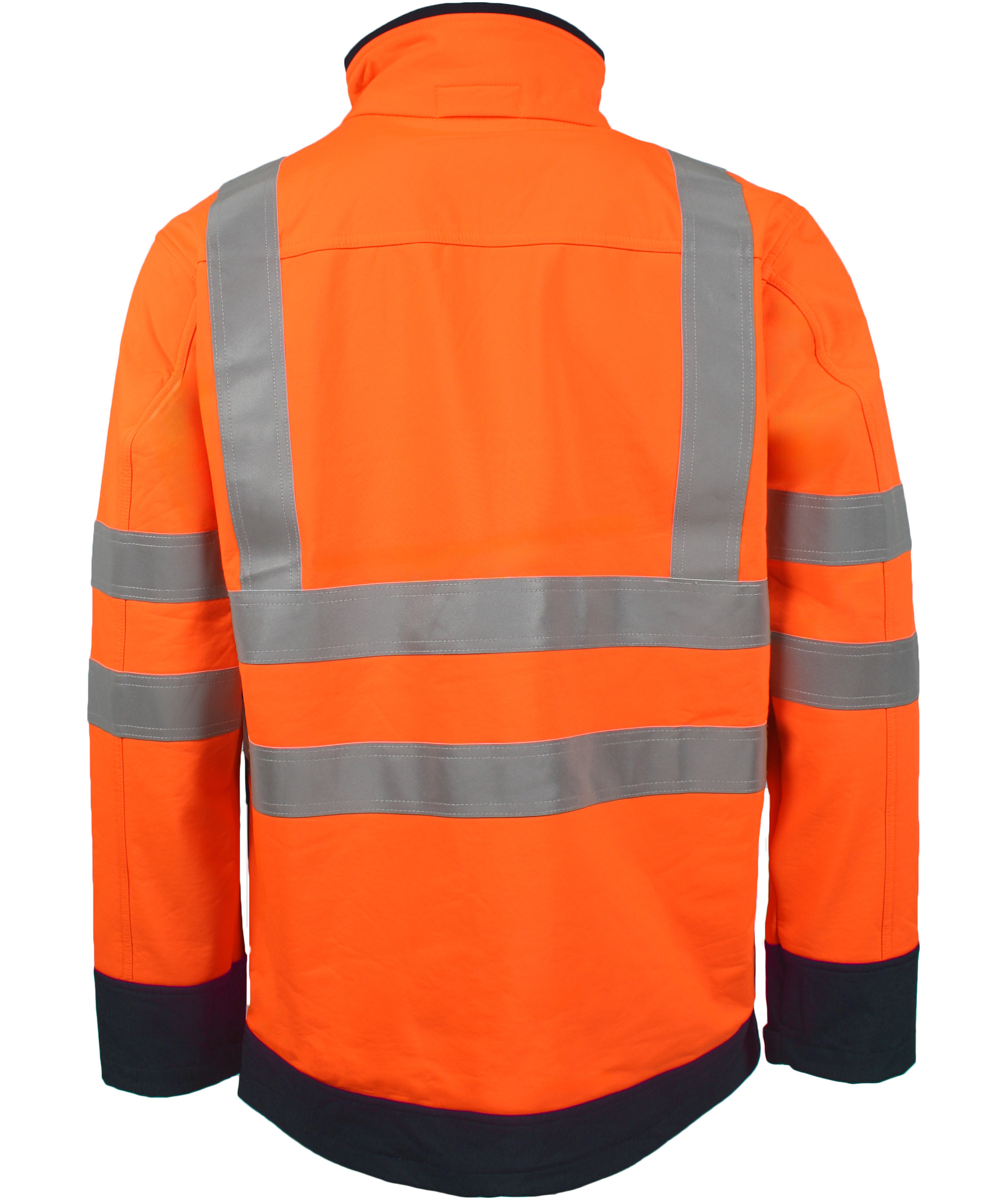 Lyngs&oslash;e Multinorm Softshelljacke, Hi-vis Orange/Marine, large image number 2