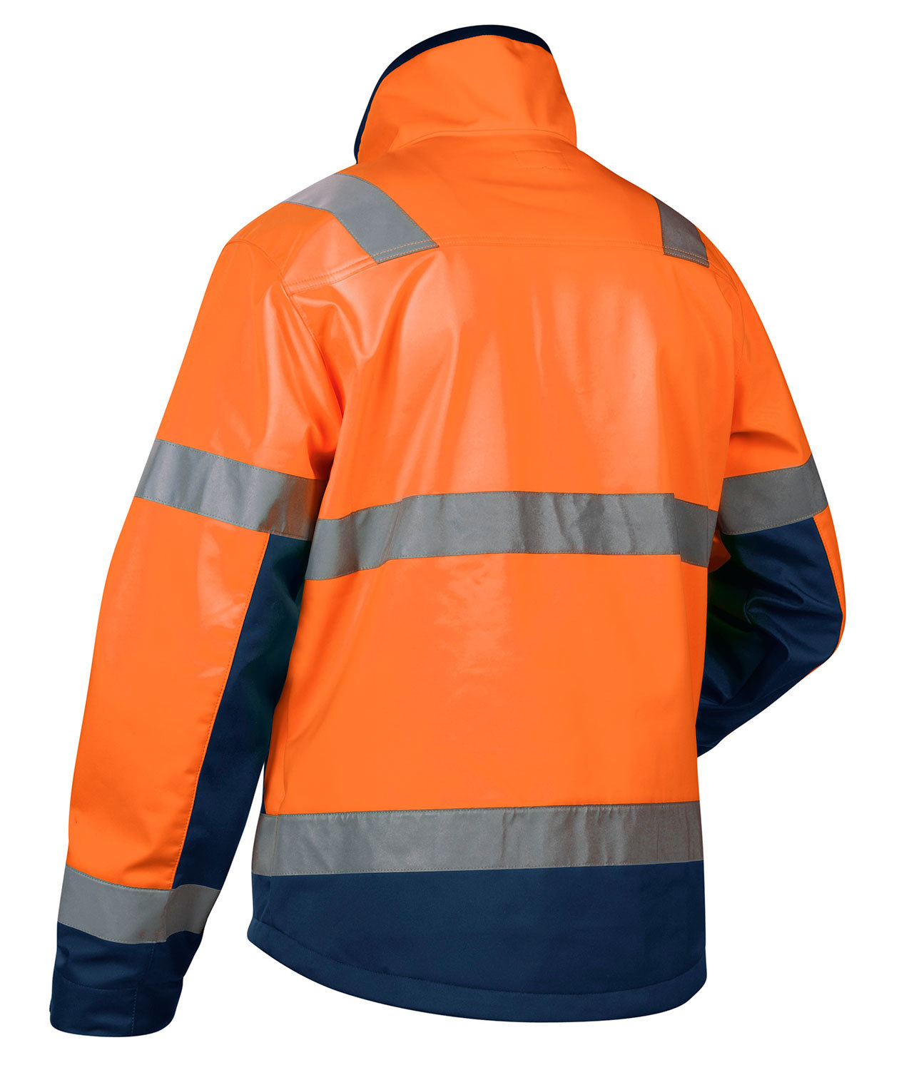 Bl&aring;kl&auml;der softshelljakke, Hi-vis&nbsp;Orange/Marine, large image number 1