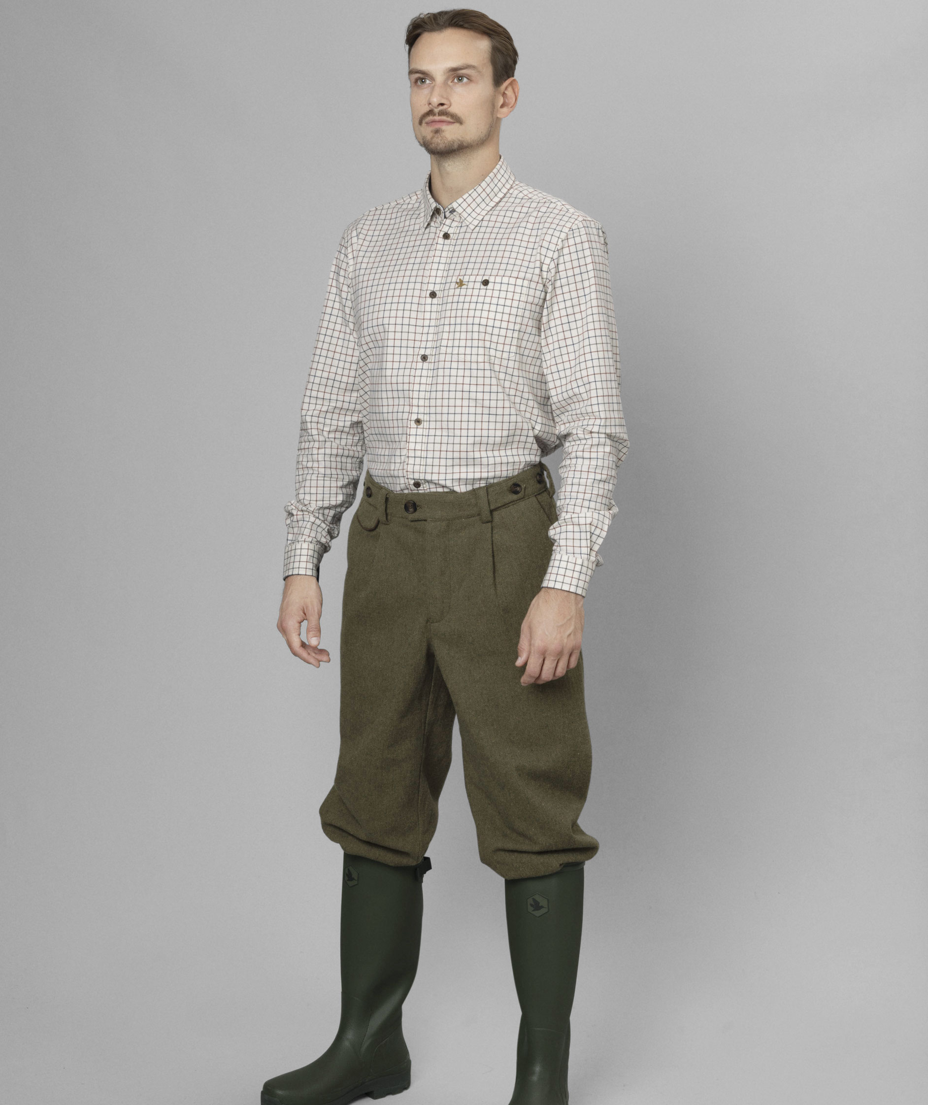 Seeland Oxford Shooting Hemd, Grape leaf/Terracotta check