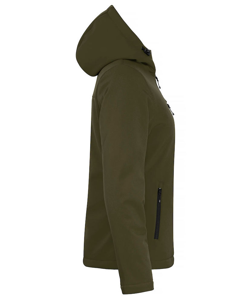 Clique fodrad softshelljacka dam, Fog Green, large image number 4