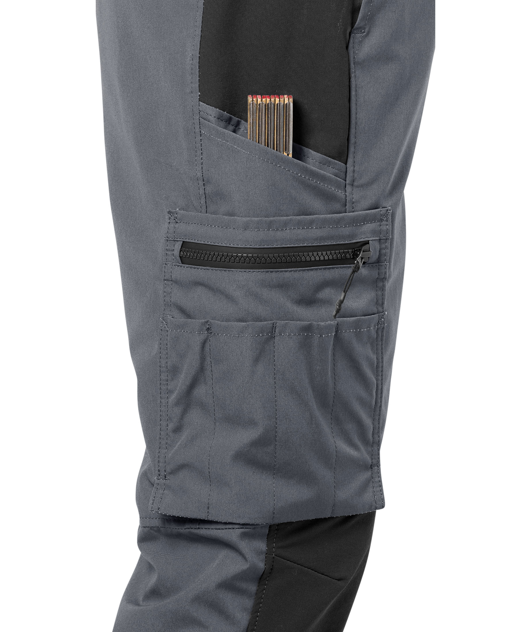 Fristads servicebukse 2700 PLW, Gr&aring;/Svart, large image number 2