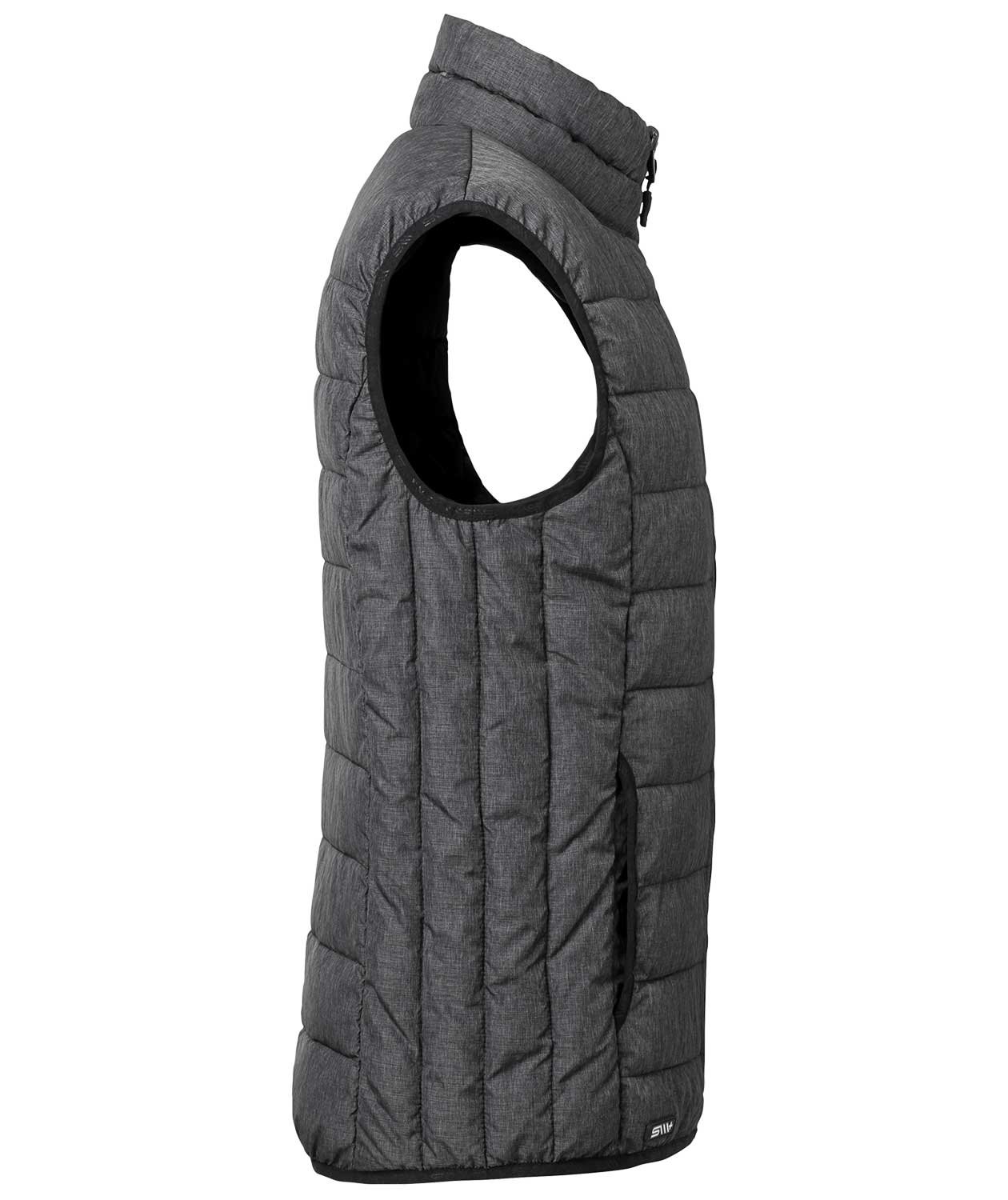 South West Ames quilted ﻿vest, Dark Heather Grey