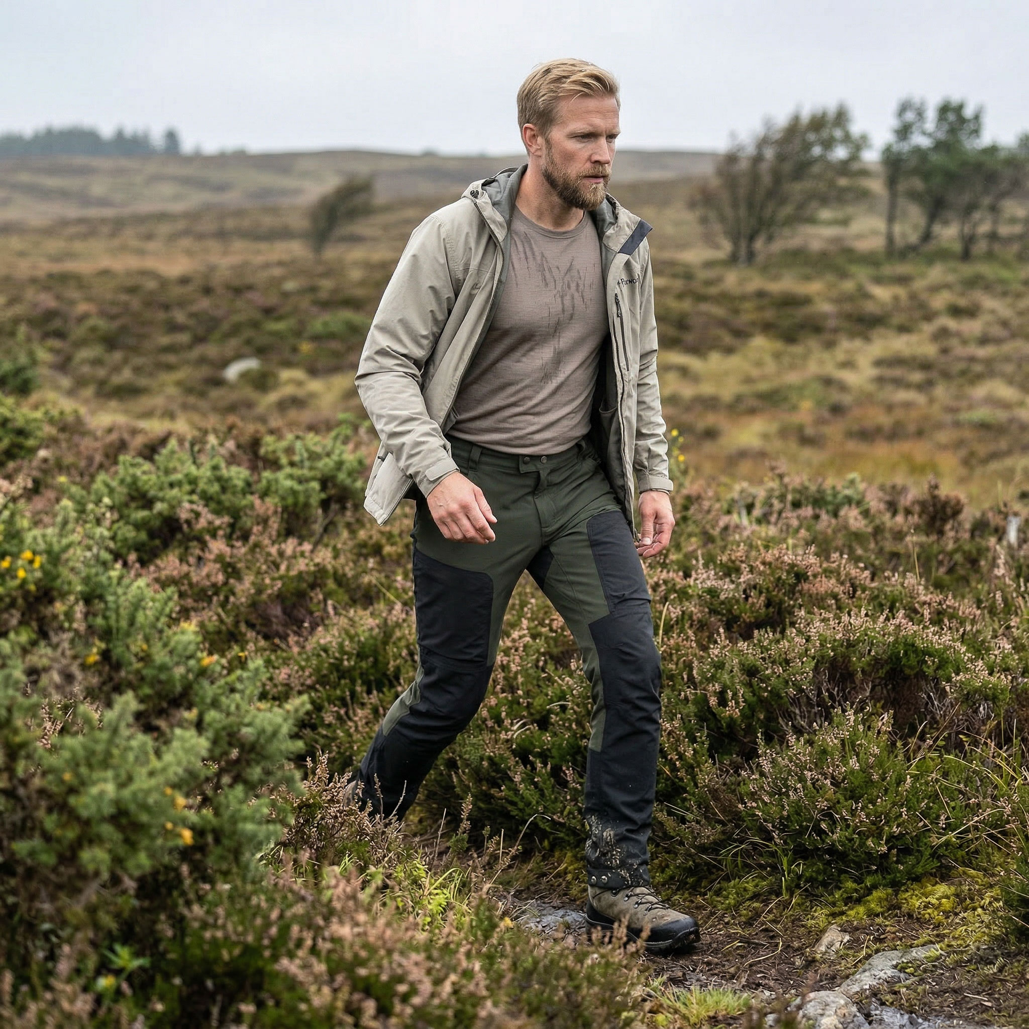 Pinewood Active Outdoor bukser, Green/Moss Green