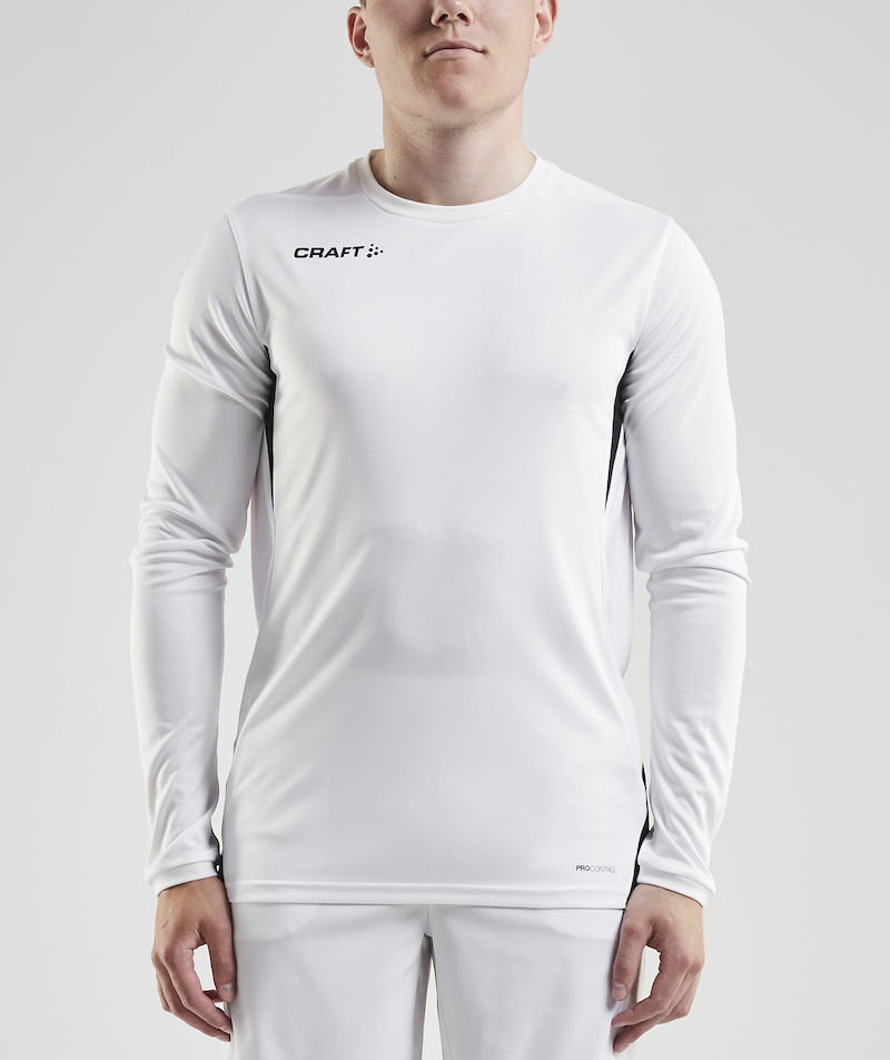 Craft Pro Control Impact l&aring;ng&auml;rmad T-shirt, Vit/Svart