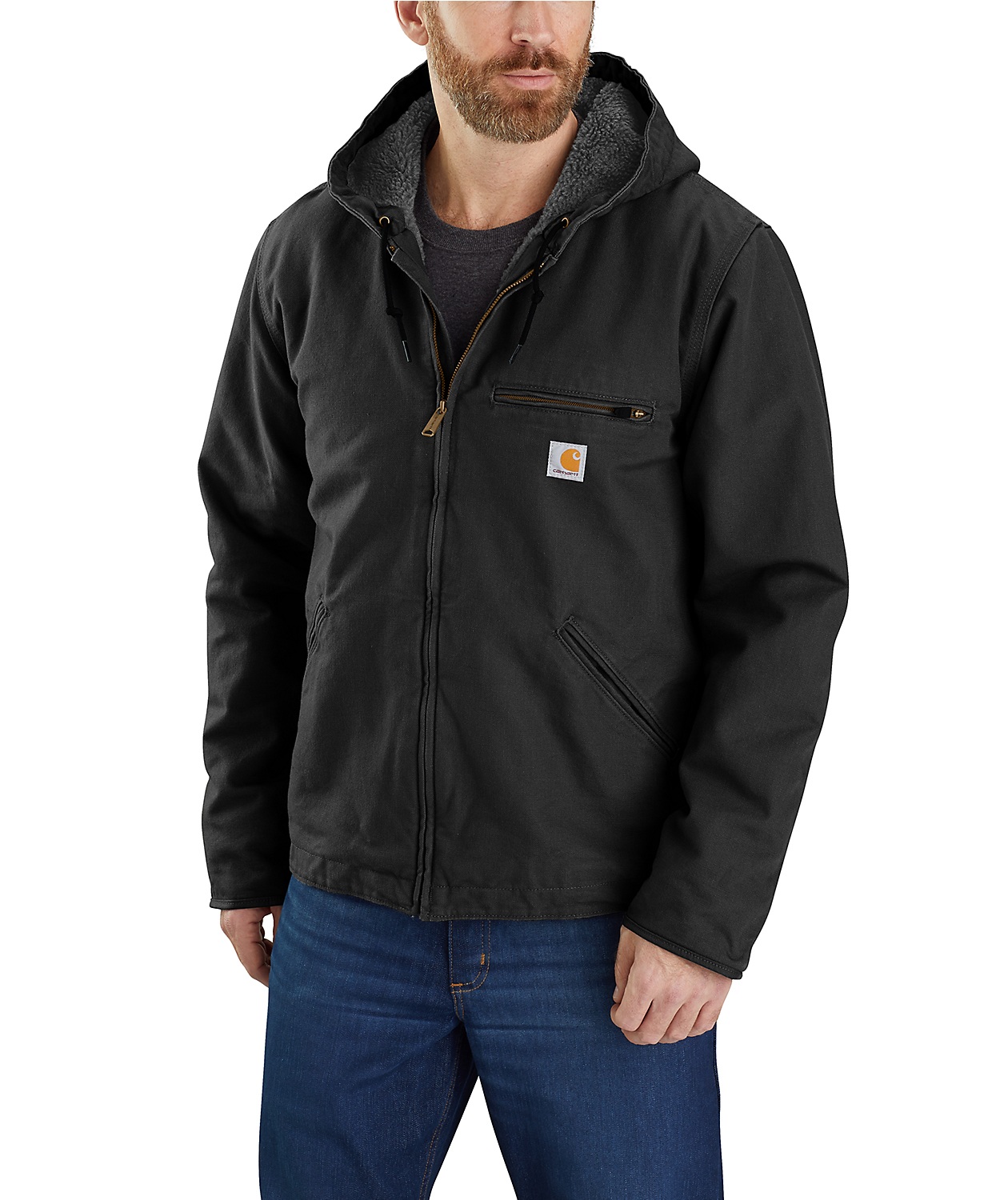 Carhartt fodrad jakke, Black