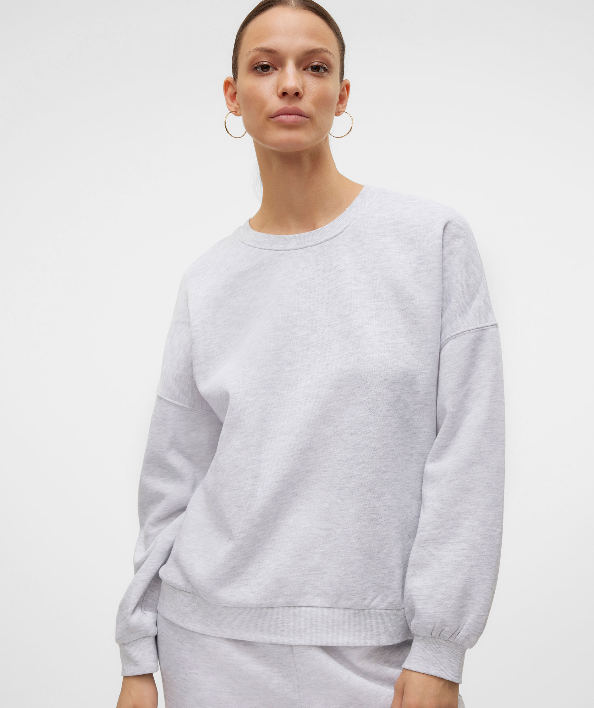 Vero Moda VMSONJA dame sweatshirt, Light Grey Melange, large image number 3