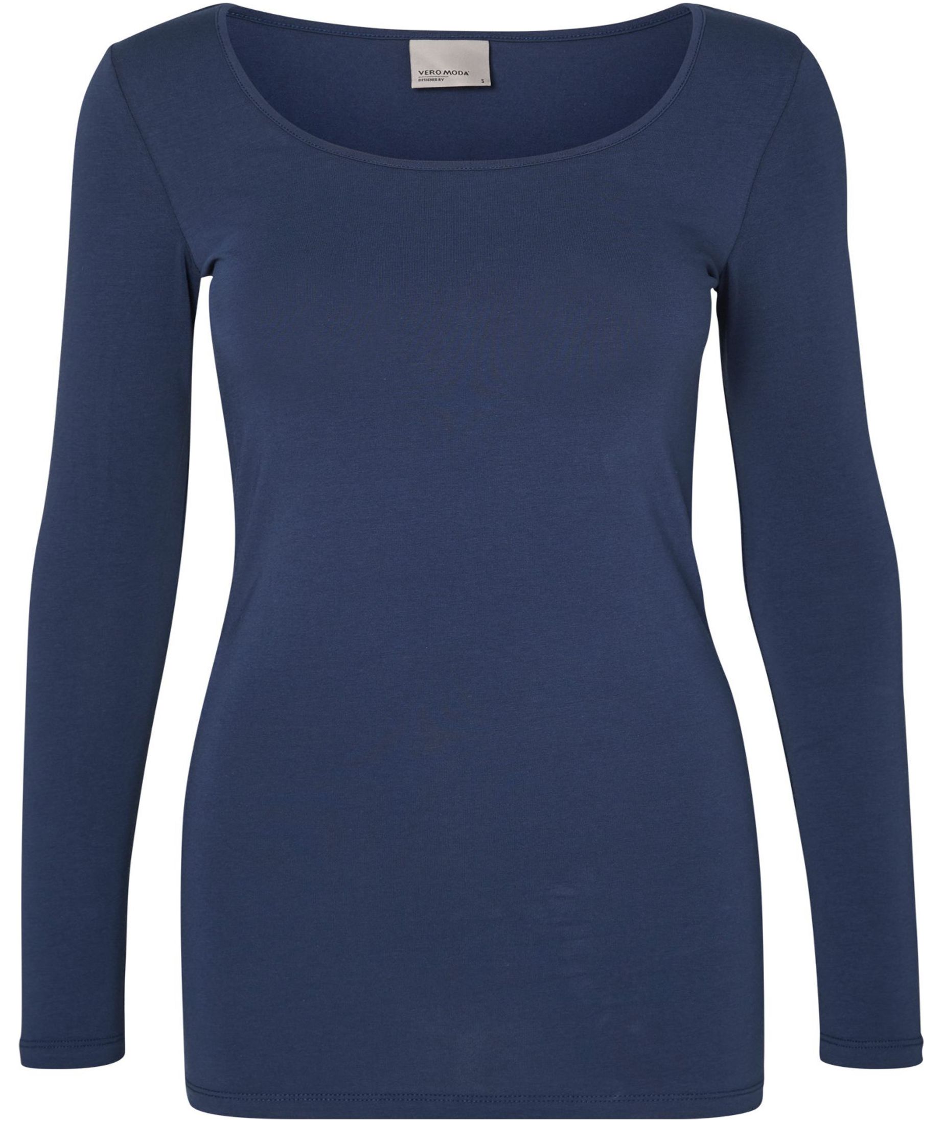 Vero Moda VMMAXI MY SOFT l&aring;ng&auml;rmad l&aring;ng T-shirt dam, Black Iris, Black Iris, swatch