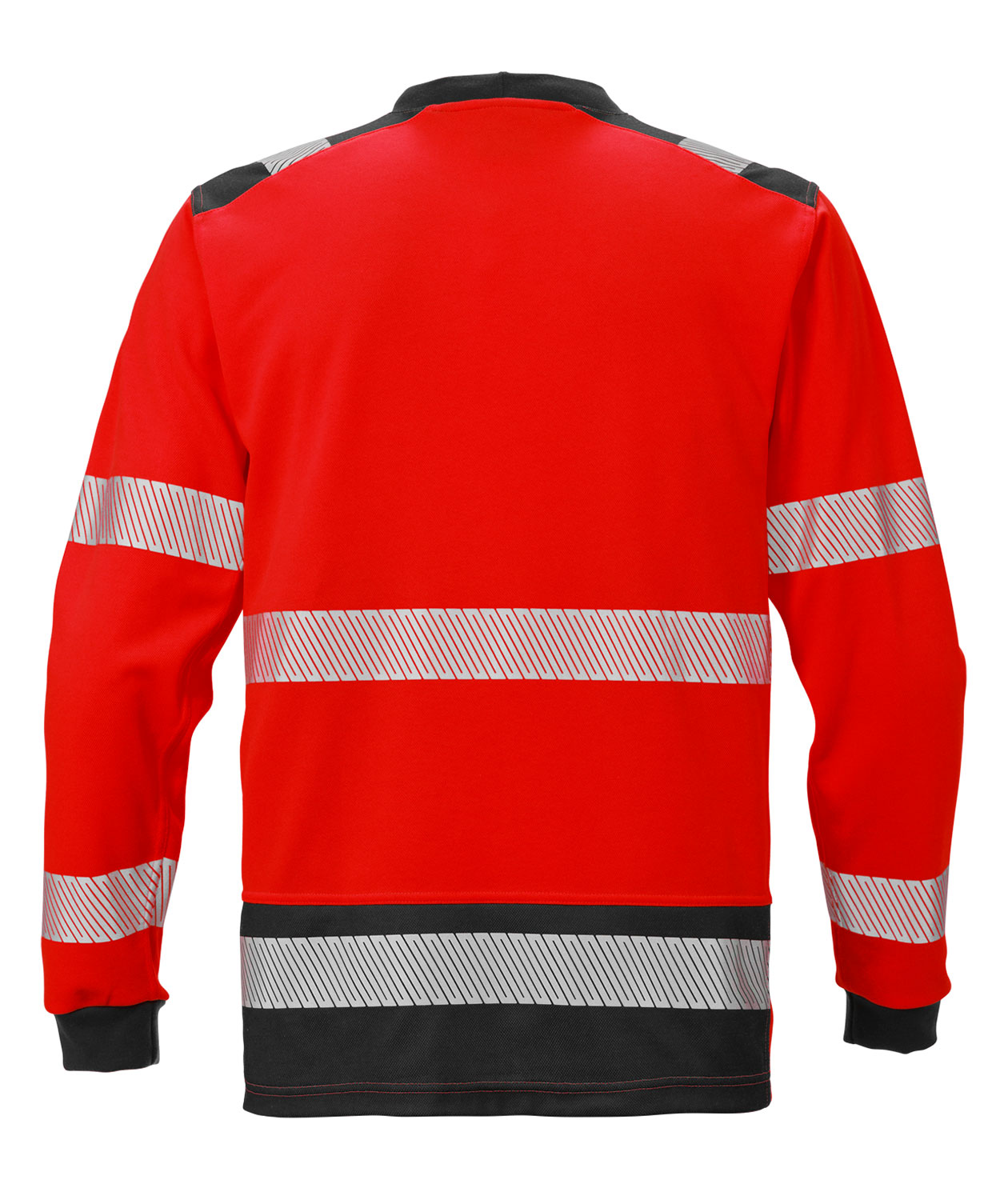 Fristads l&aring;ng&auml;rmad T-shirt 7724 THV, Varsel R&ouml;d/Svart