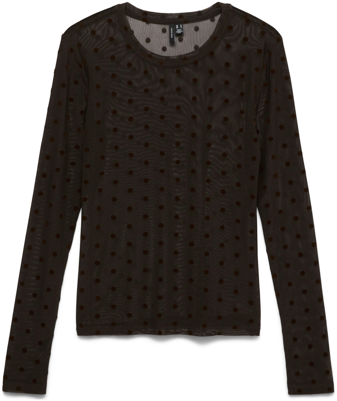 Vero Moda VMLOVA women's mesh blouse, Chocolate Torte, Chocolate Torte, swatch