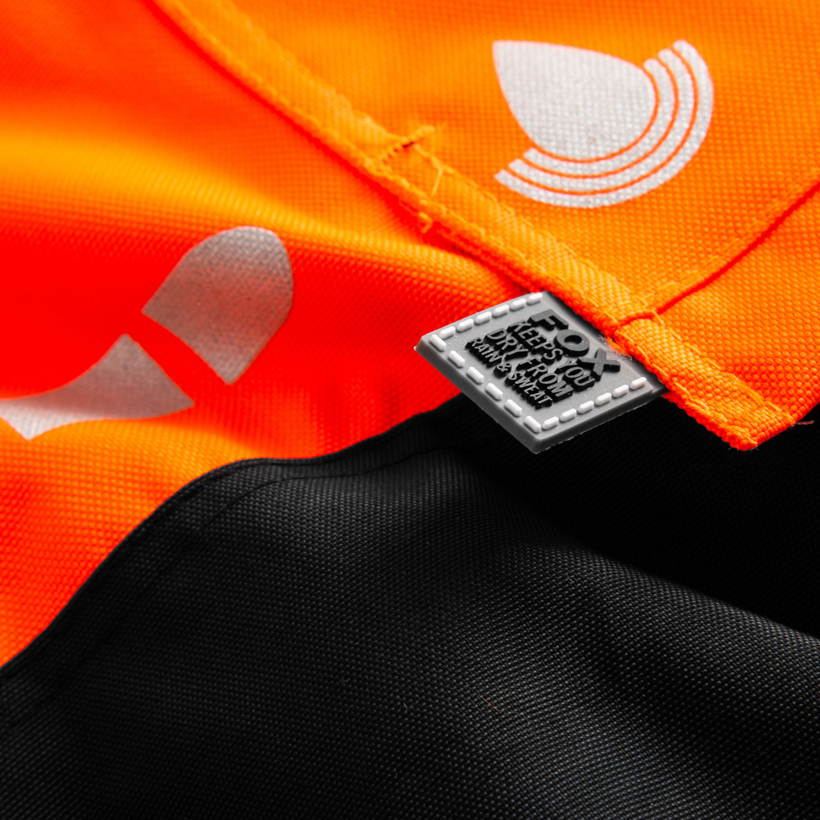 Lyngsoe hantverksregnbyxa, Varsel Orange/Svart, large image number 3