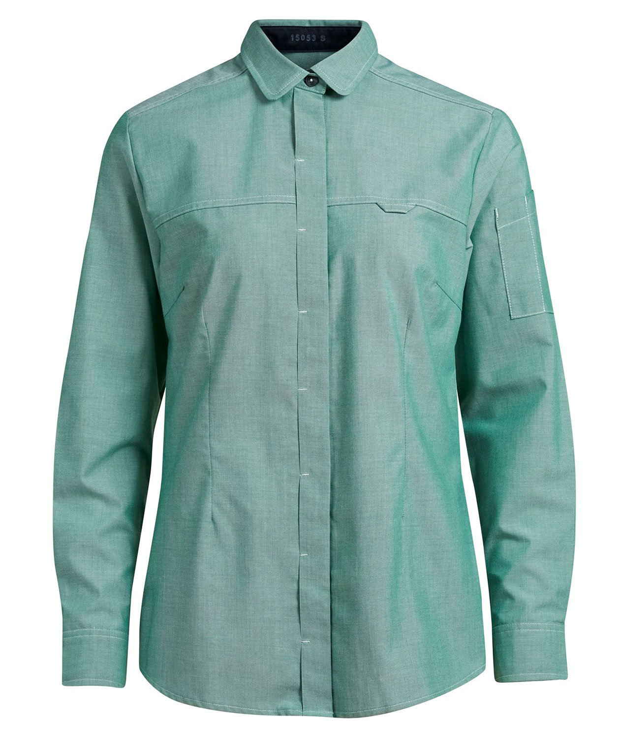 Kentaur modern fit serveringsskjorta dam, Chambray Gr&ouml;n